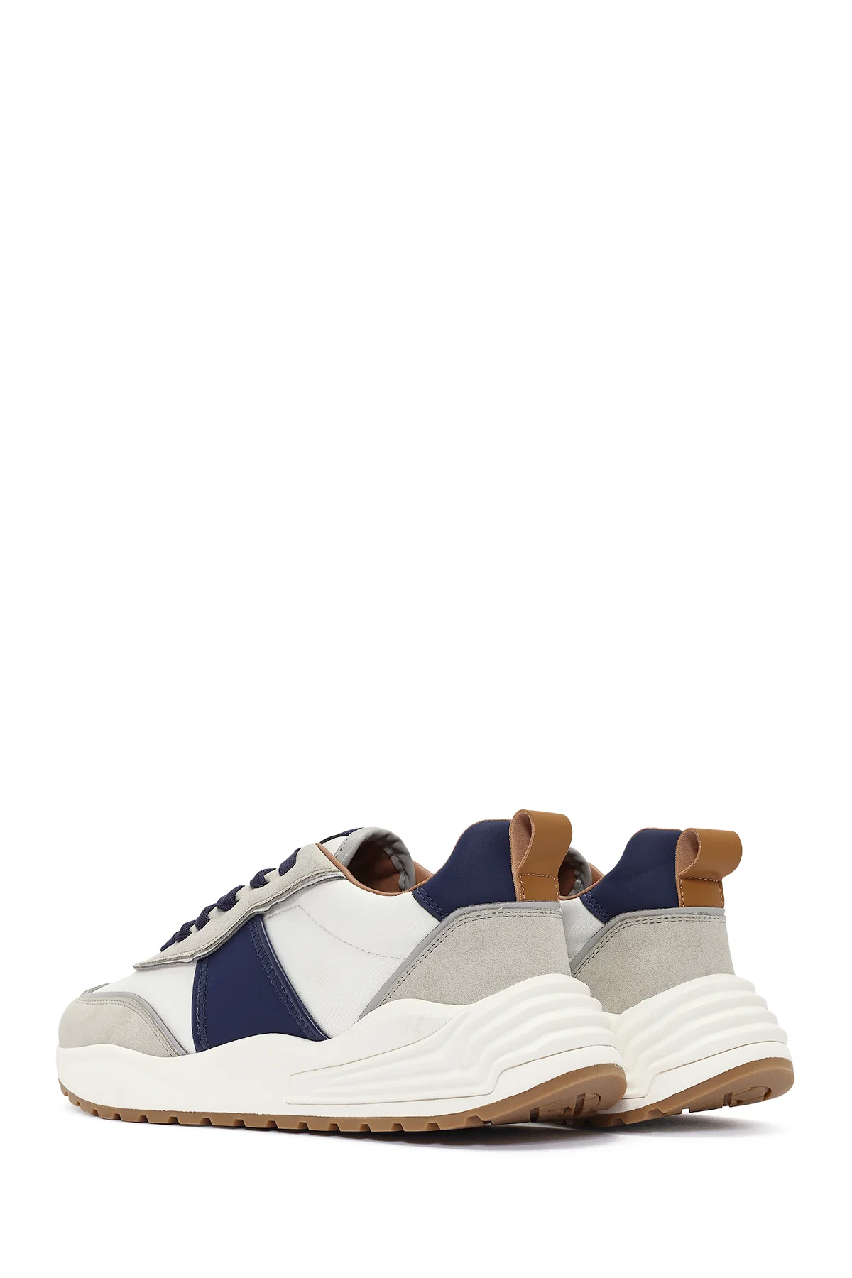 ACBC x DERİMOD Erkek Bej Bağcıklı Kalın Tabanlı Sneaker - Image 5
