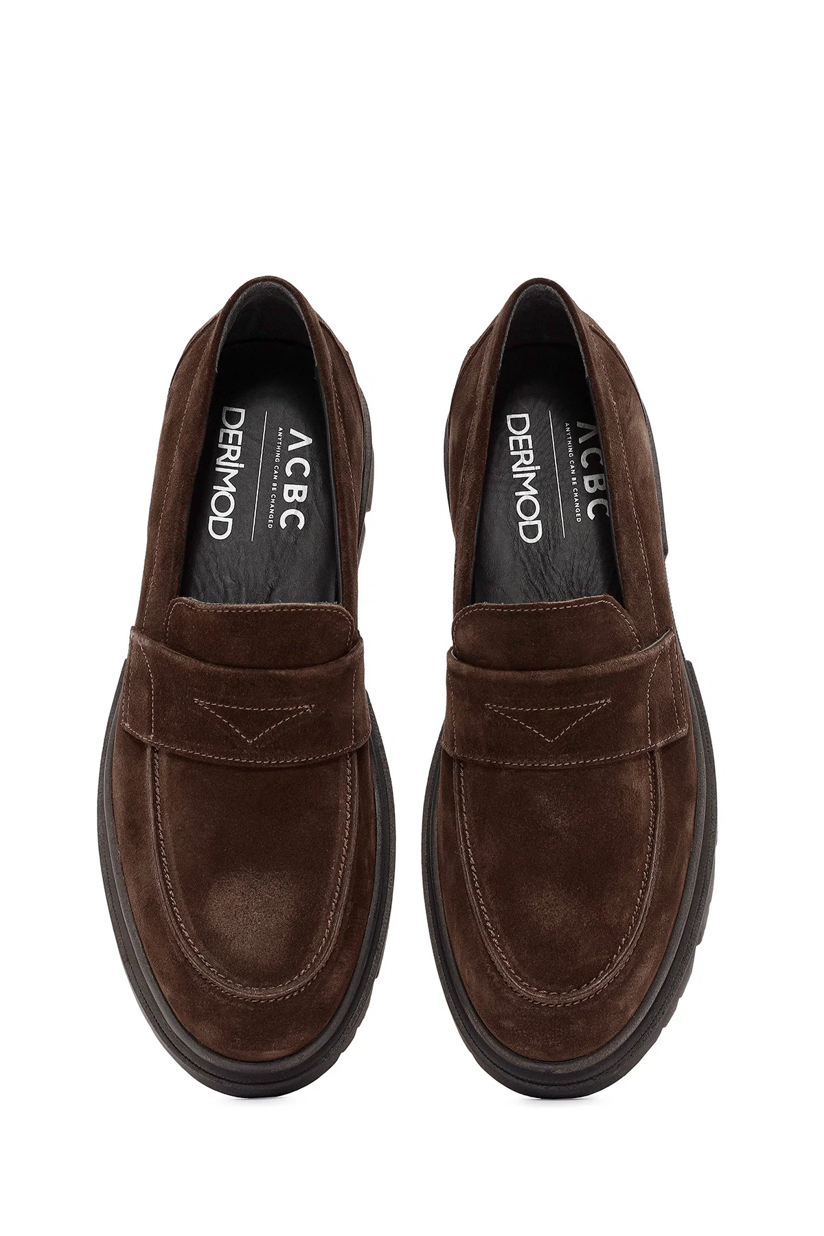 ACBC x Derimod Erkek Kahverengi Süet Deri Maskülen Loafer - Image 7