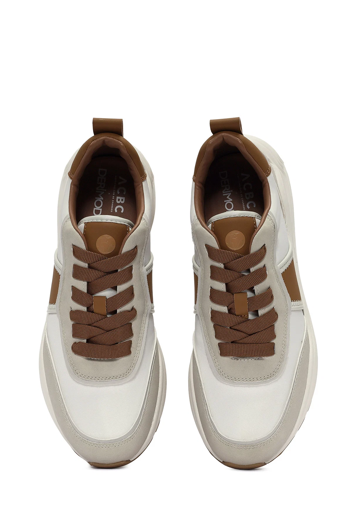 ACBC x DERİMOD Erkek Taba Bağcıklı Kalın Tabanlı Sneaker - Image 7