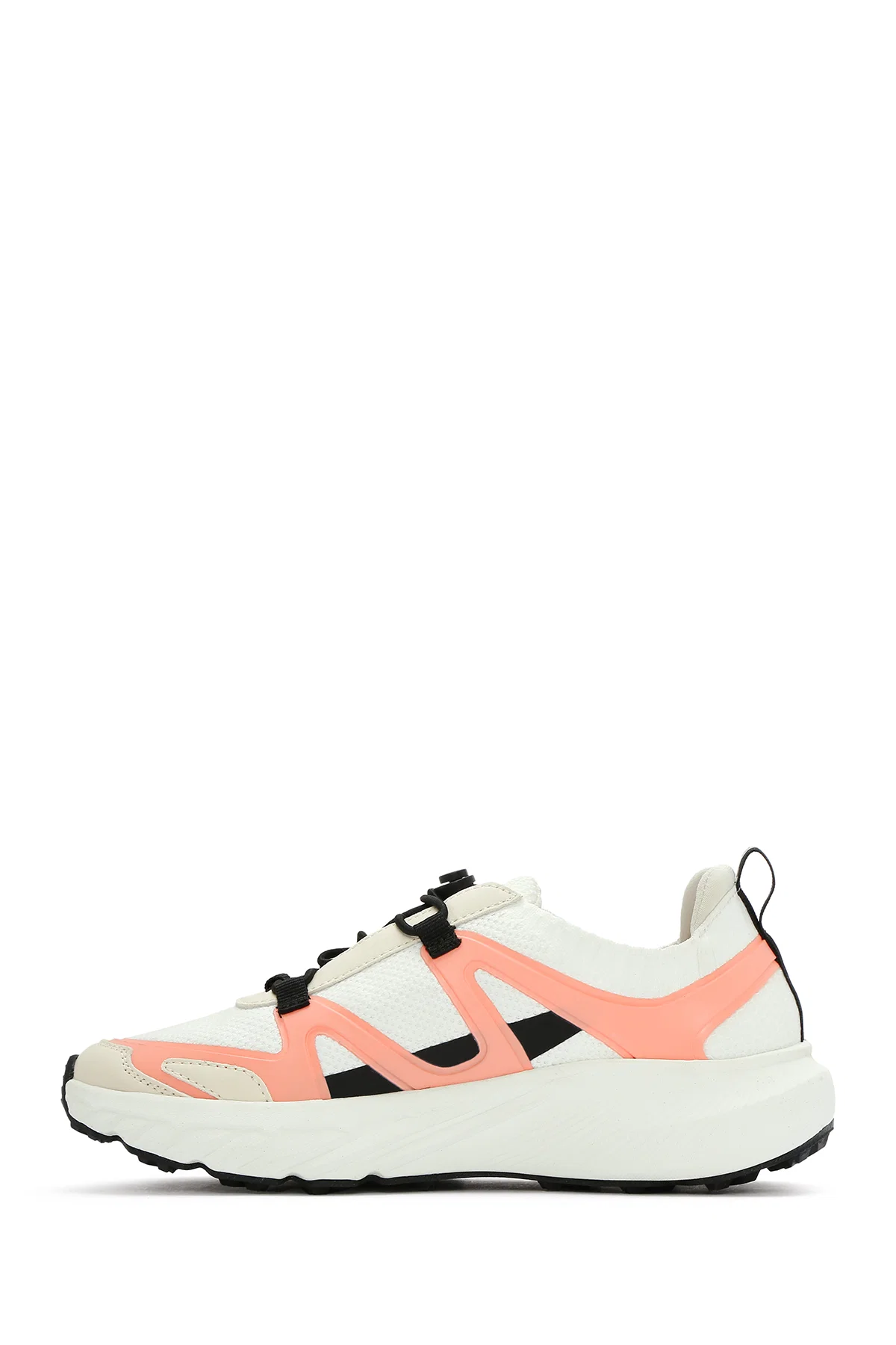 ACBC x DERİMOD Kadın Bej Bağcıklı Kalın Tabanlı Kumaş Sneaker - Image 2