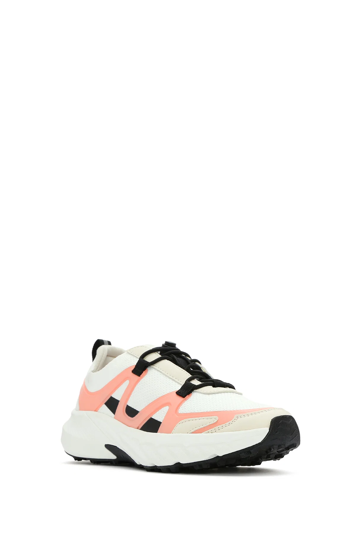 ACBC x DERİMOD Kadın Bej Bağcıklı Kalın Tabanlı Kumaş Sneaker - Image 6