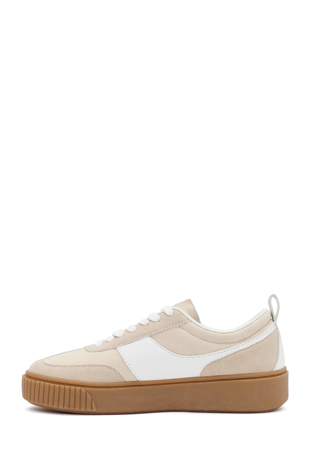 ACBC x Derimod Kadın Bej Bağcıklı Süet Sneaker - Image 2