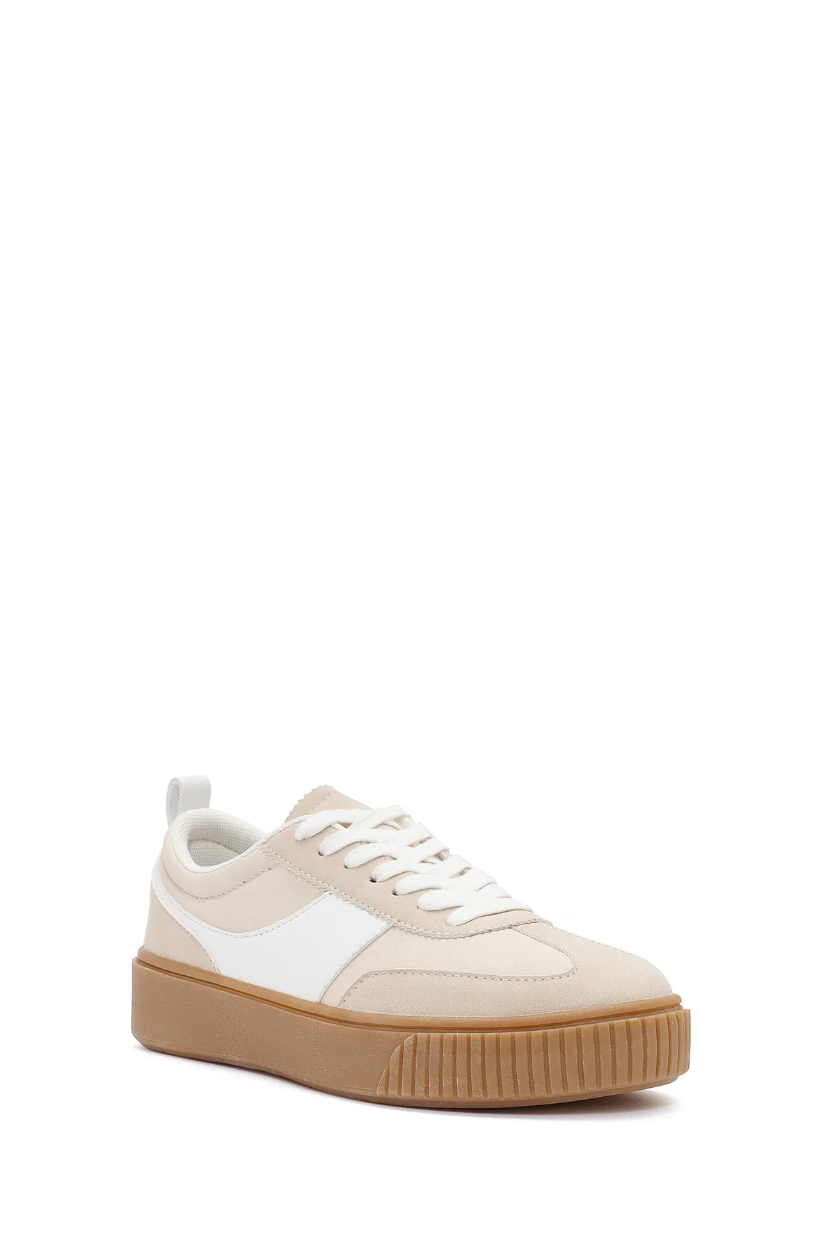 ACBC x Derimod Kadın Bej Bağcıklı Süet Sneaker - Image 6