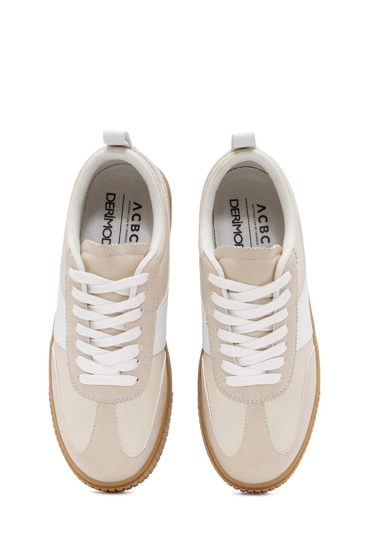ACBC x Derimod Kadın Bej Bağcıklı Süet Sneaker - Image 7