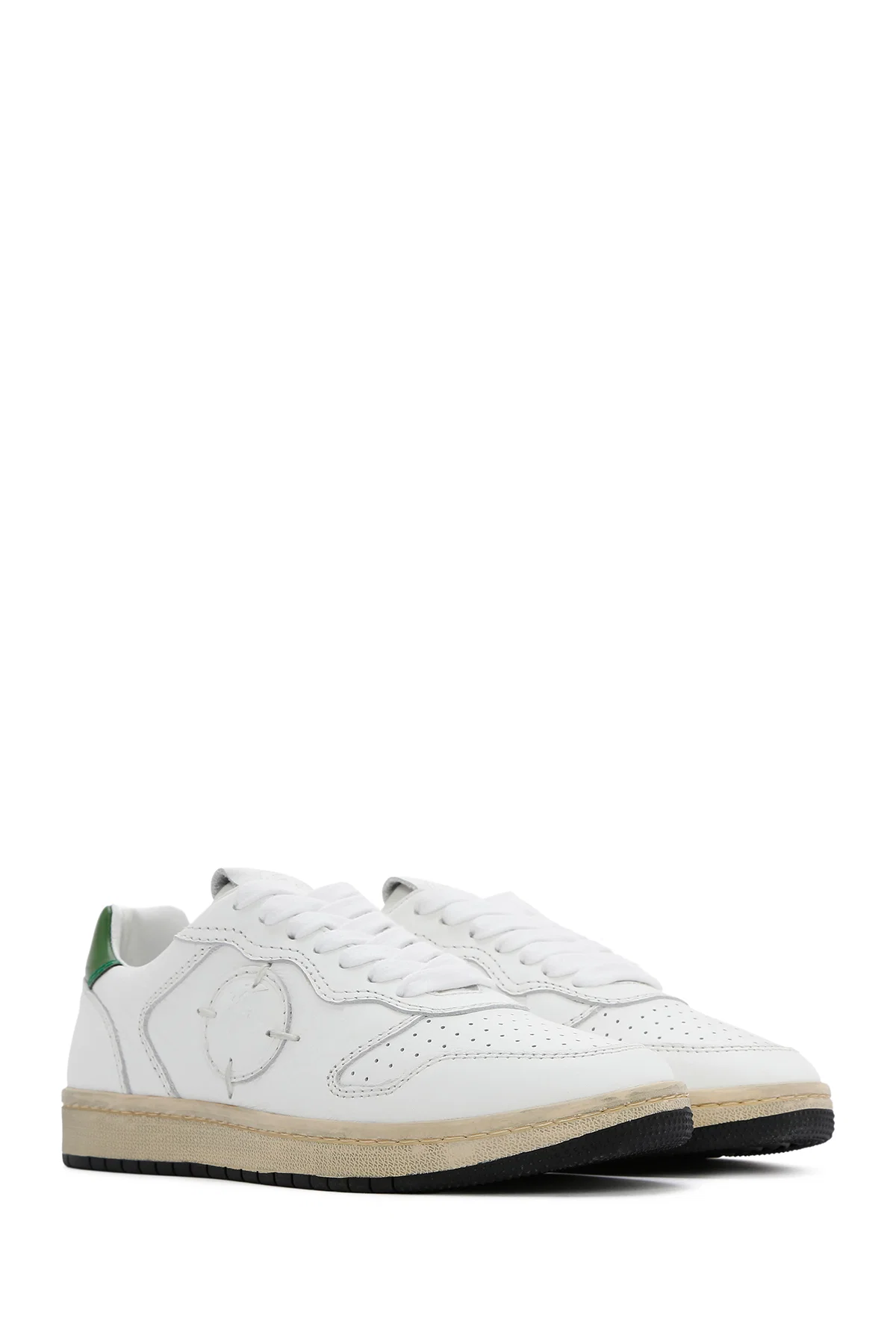 ACBC x DERİMOD Kadın Beyaz Bağcıklı Deri Sneaker - Image 3