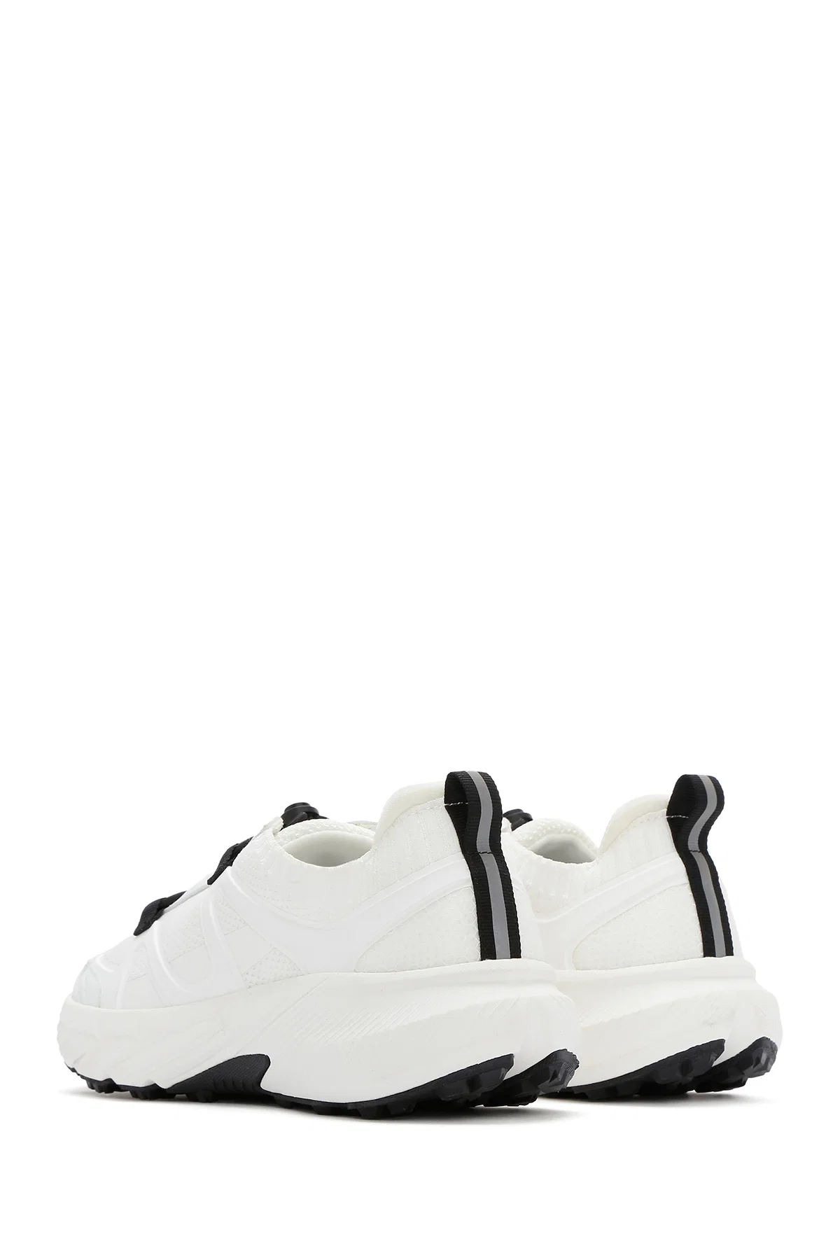 ACBC x DERİMOD Kadın Beyaz Bağcıklı Kalın Tabanlı Kumaş Sneaker - Image 5