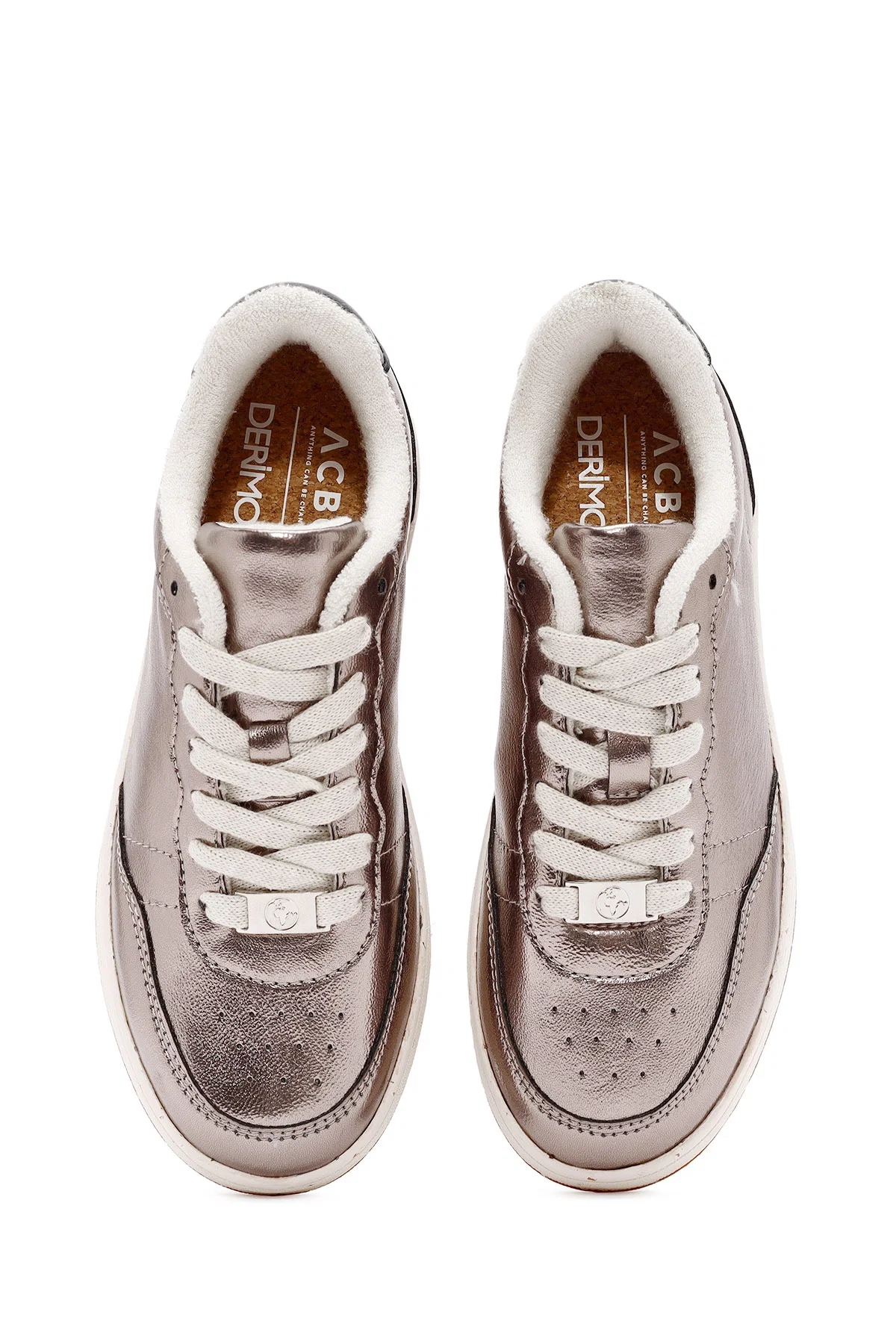 ACBC x Derimod Kadın Bronz Bağcıklı Metalik Sneaker - Image 7