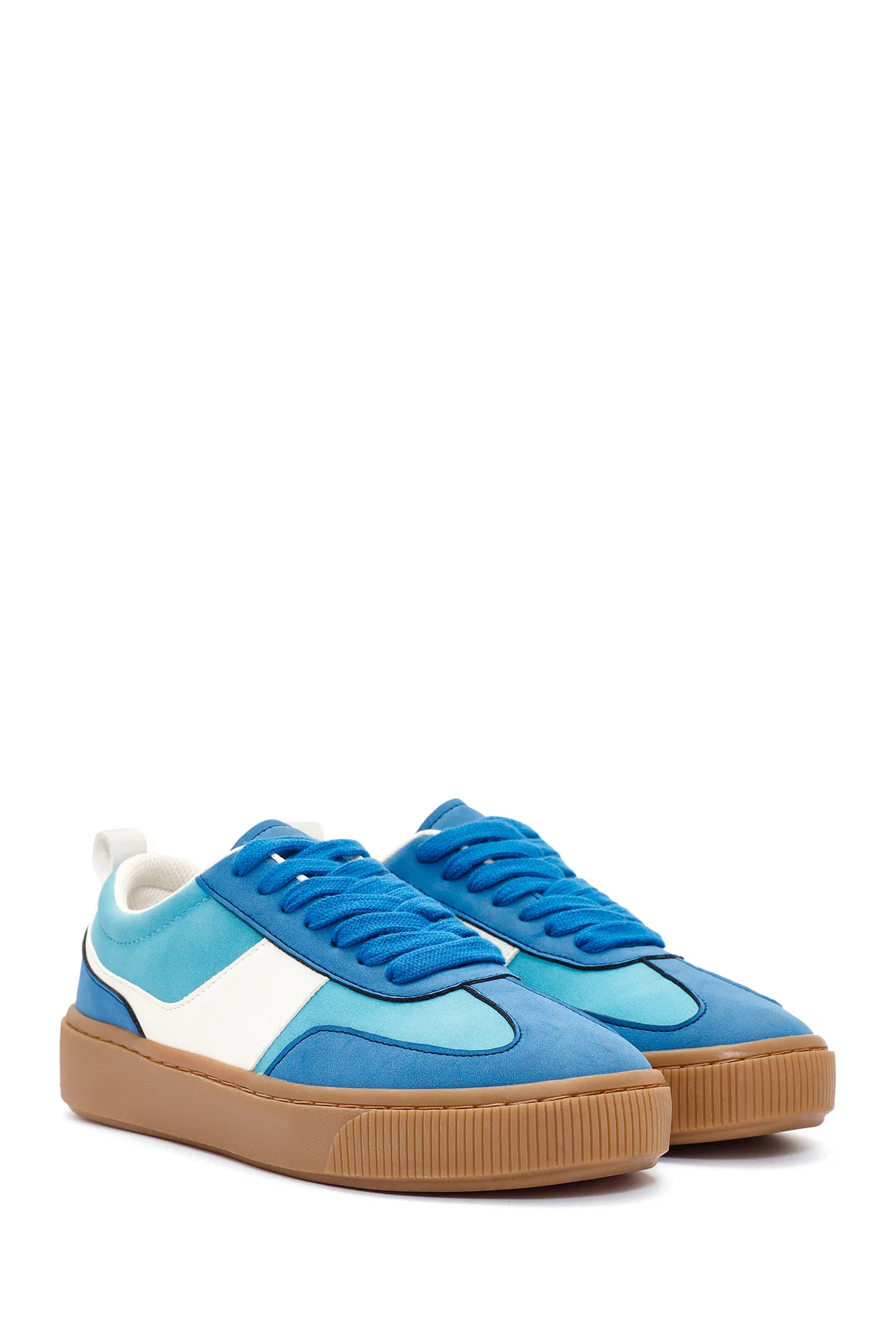 ACBC x Derimod Kadın Mavi Bağcıklı Süet Sneaker - Image 4