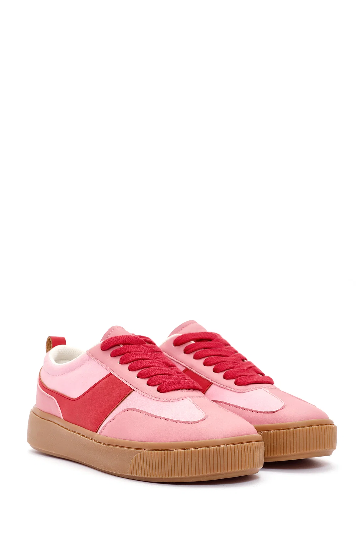 ACBC x Derimod Kadın Pembe Bağcıklı Süet Sneaker - Image 4