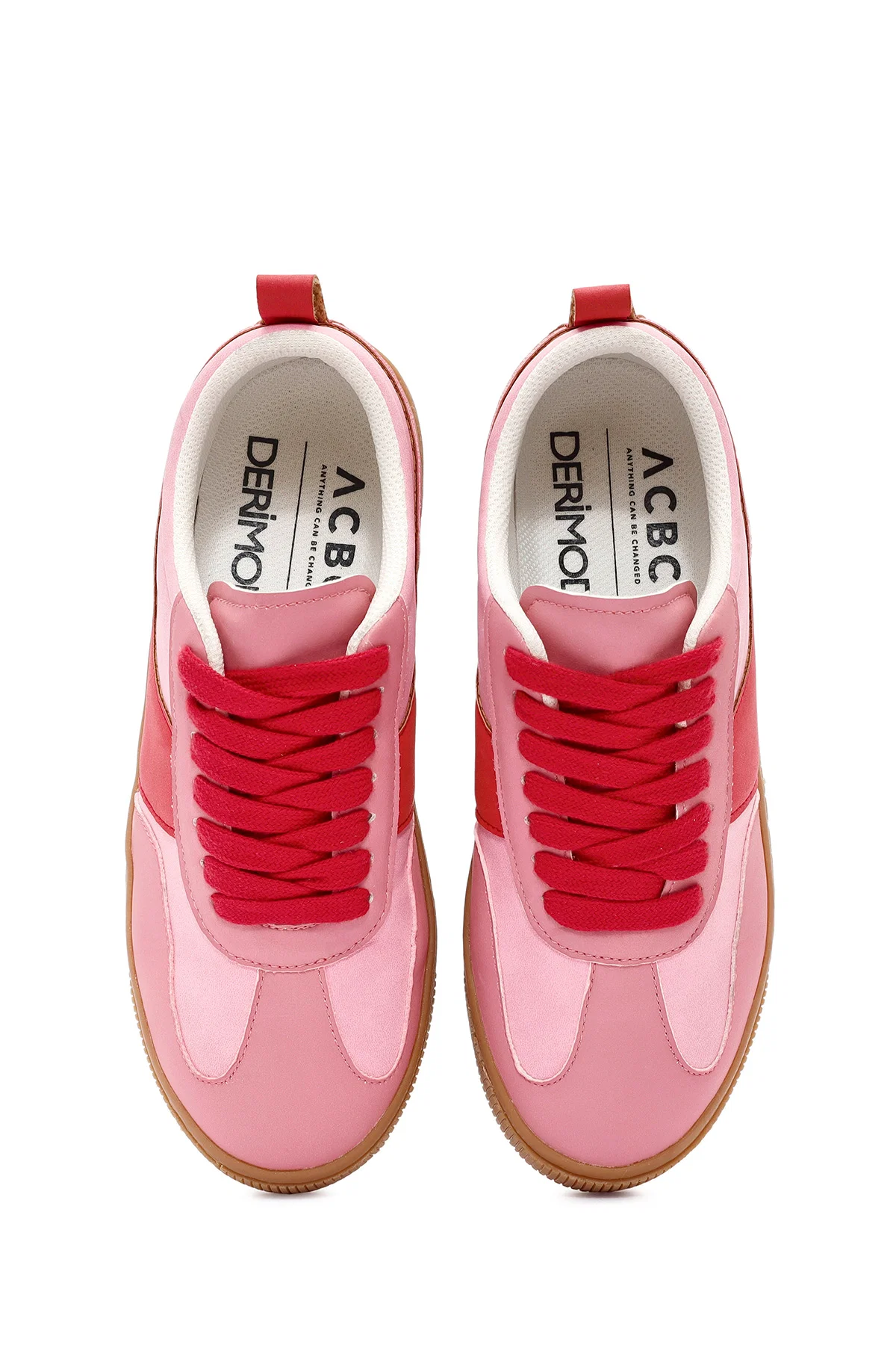 ACBC x Derimod Kadın Pembe Bağcıklı Süet Sneaker - Image 8