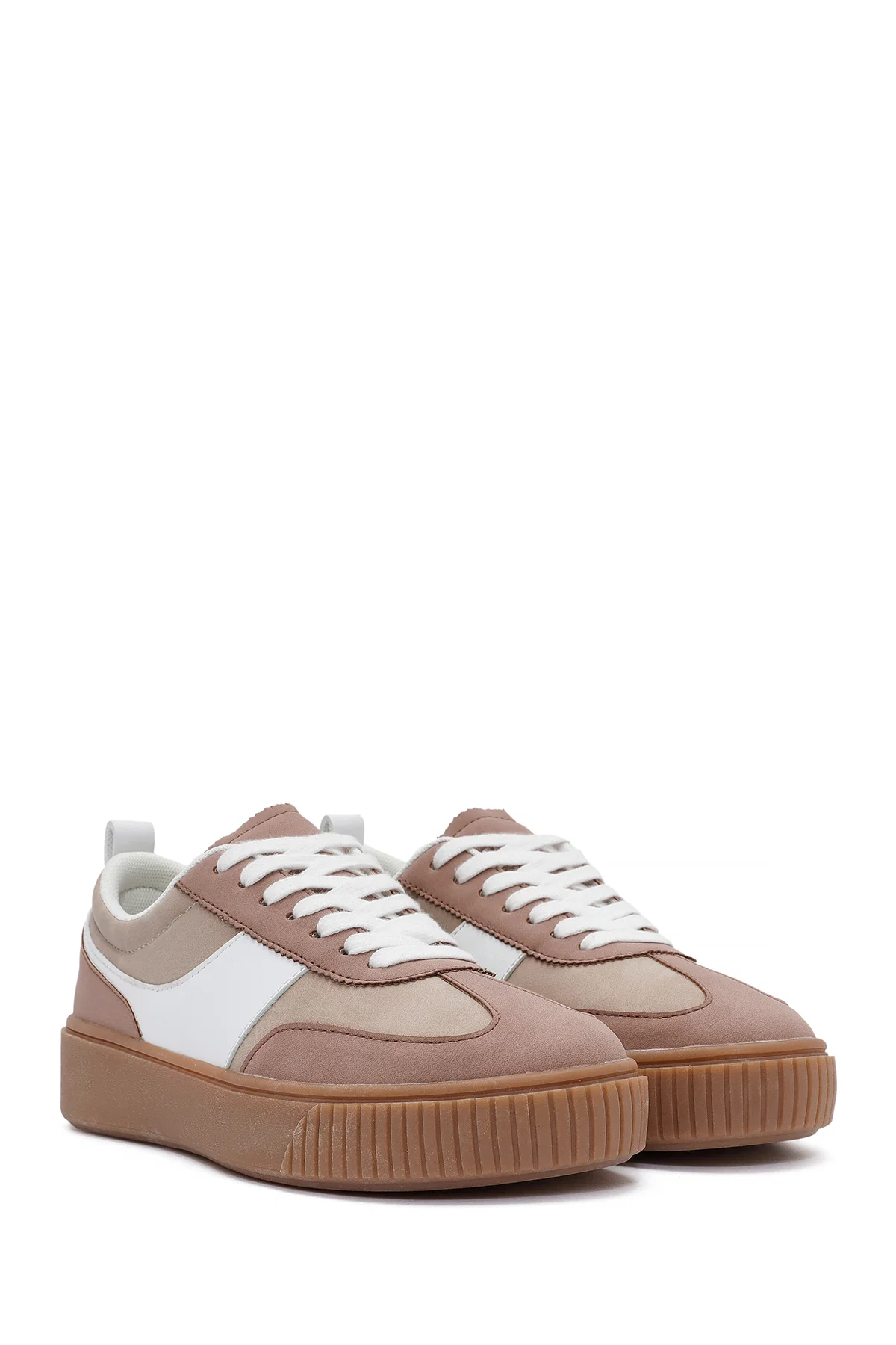 ACBC x Derimod Kadın Pembe Bağcıklı Süet Sneaker - Image 3