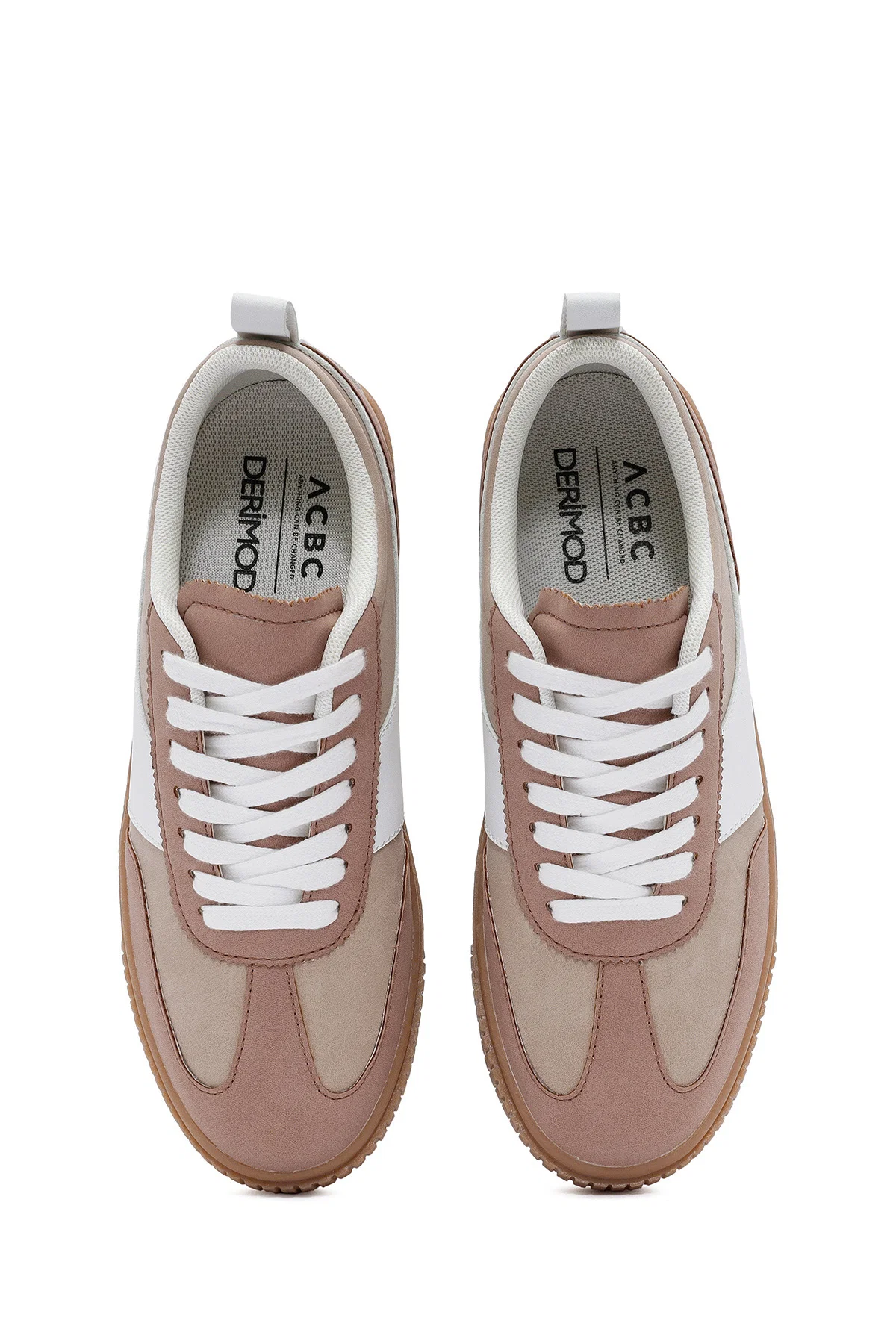 ACBC x Derimod Kadın Pembe Bağcıklı Süet Sneaker - Image 7