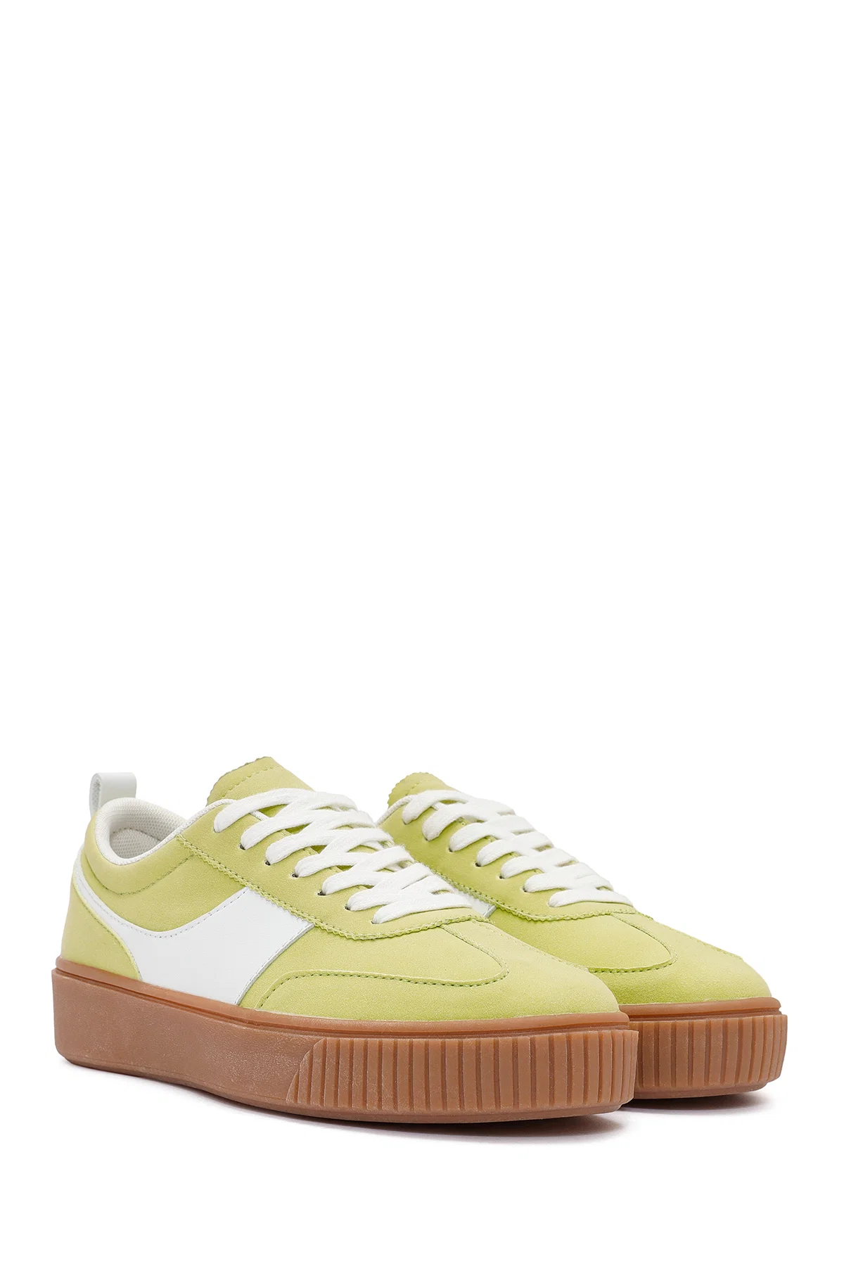 ACBC x Derimod Kadın Sarı Bağcıklı Süet Sneaker - Image 3