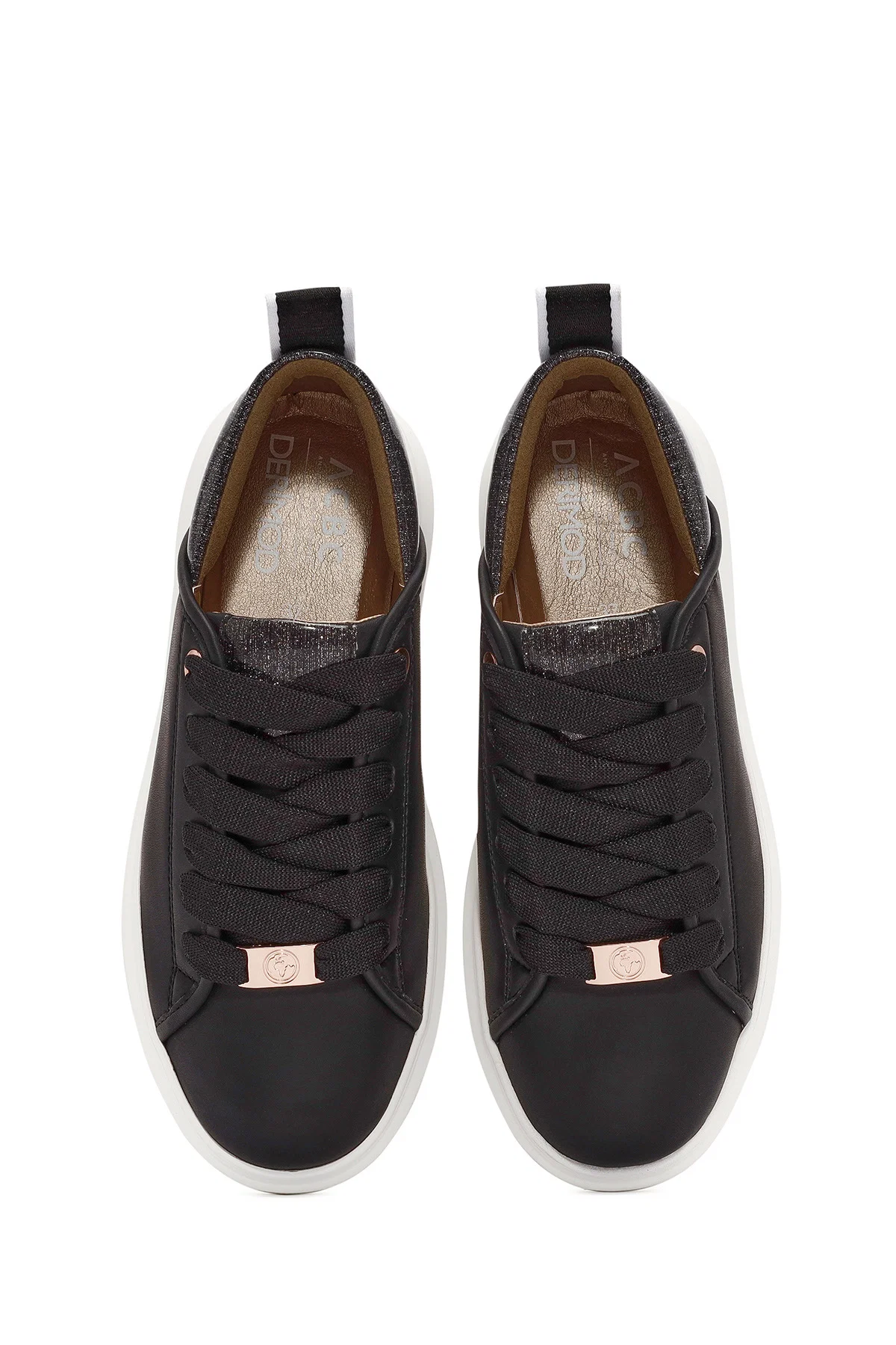 ACBC x Derimod Kadın Siyah Bağcıklı Kalın Tabanlı Sneaker - Image 8