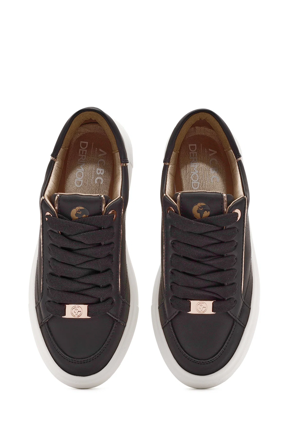 ACBC x Derimod Kadın Siyah Bağcıklı Kalın Tabanlı Sneaker - Image 7