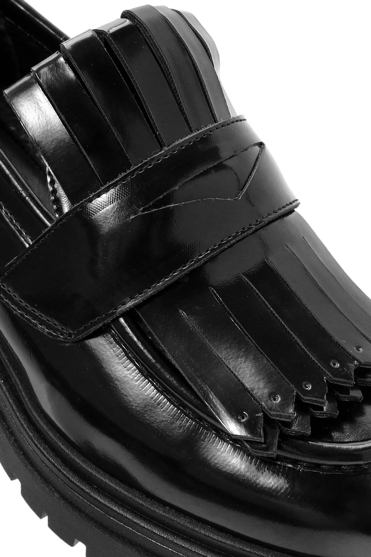 ACBC x Derimod Kadın Siyah Kalın Tabanlı Maskülen Loafer - Image 10