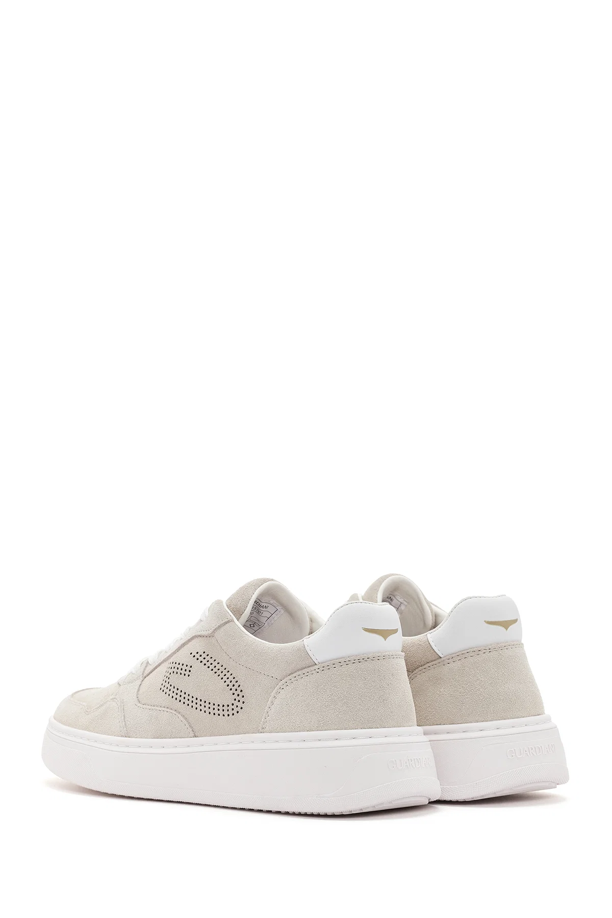 Alberto Guardiani Erkek Bej New Era Bağcıklı Deri Sneaker - Image 5