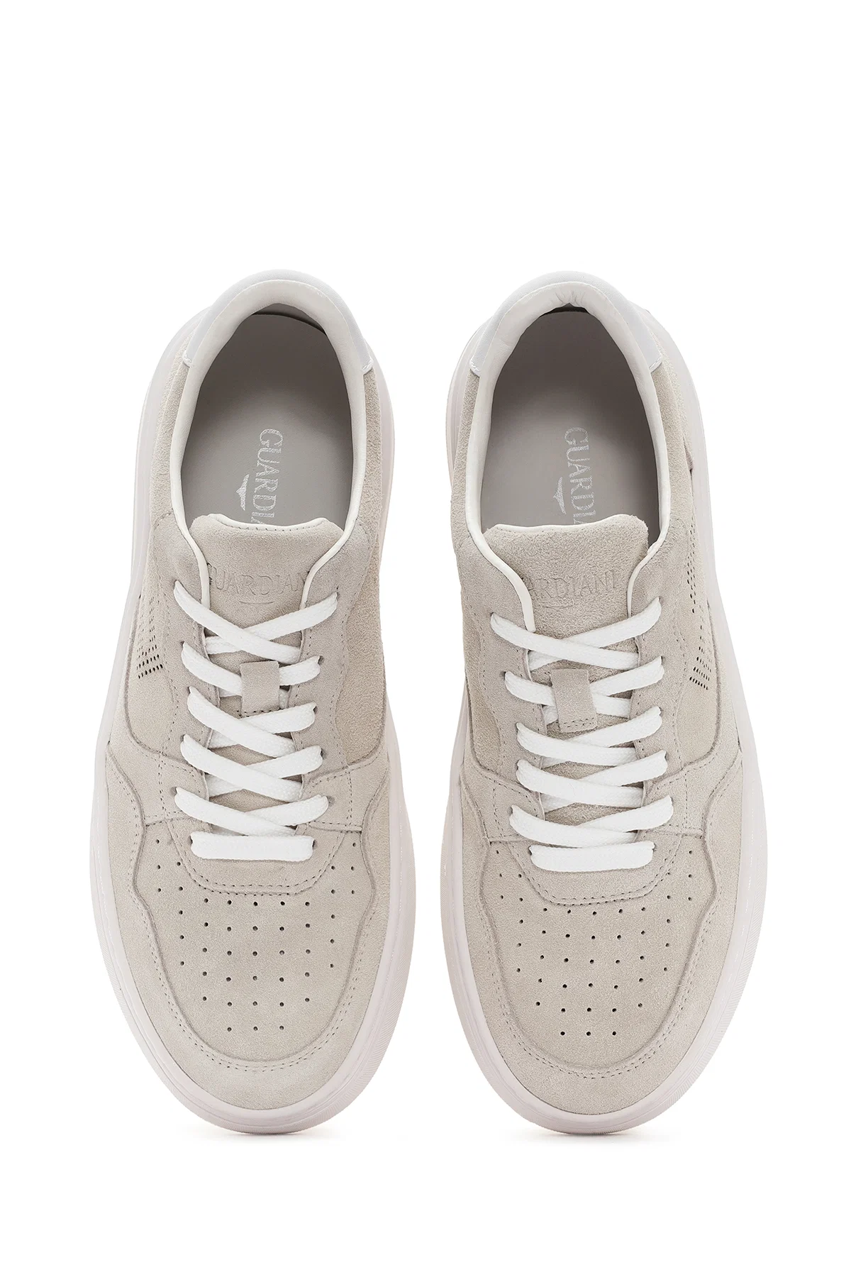 Alberto Guardiani Erkek Bej New Era Bağcıklı Deri Sneaker - Image 7
