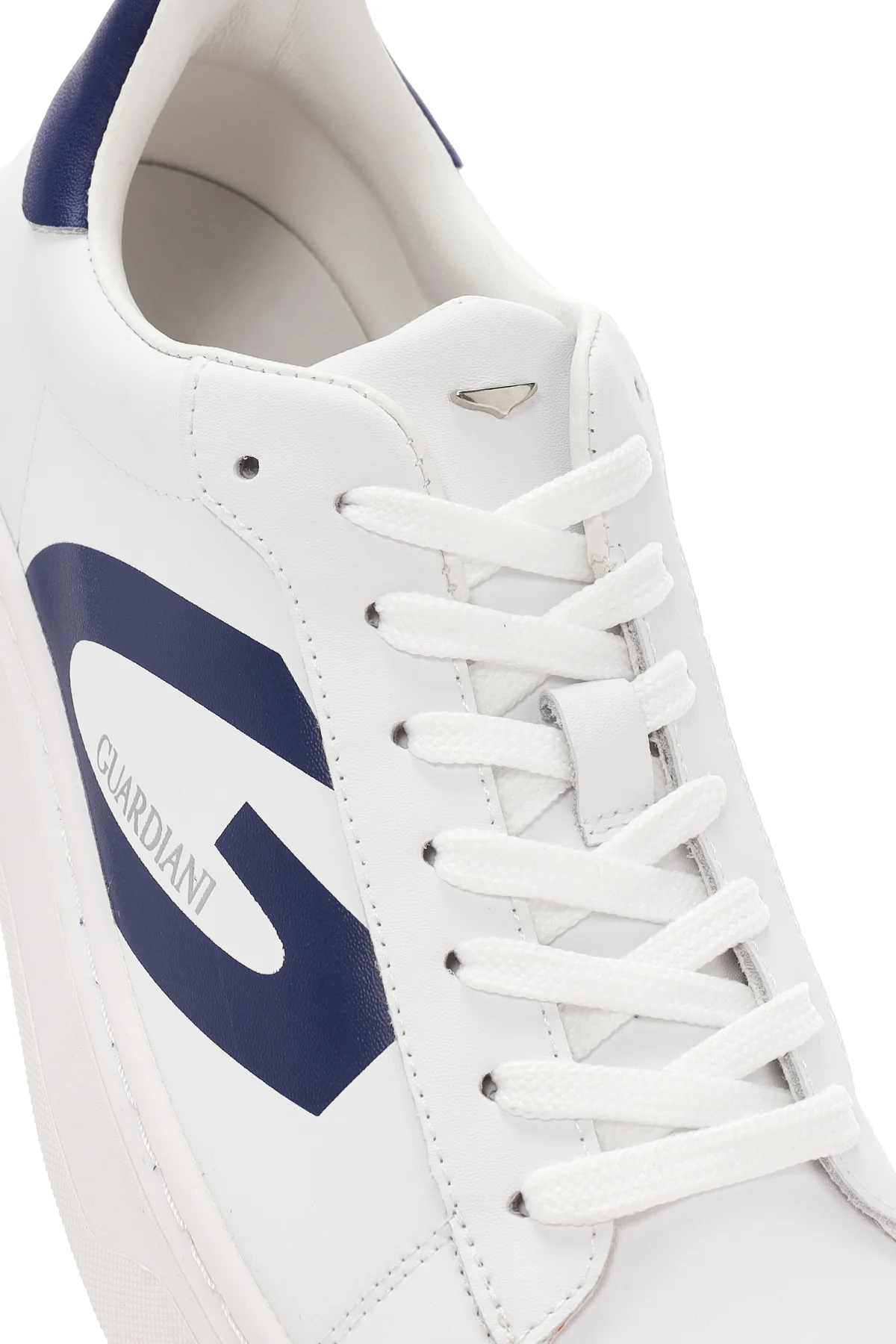 Alberto Guardiani Erkek Beyaz New Era Bağcıklı Deri Sneaker - Image 12