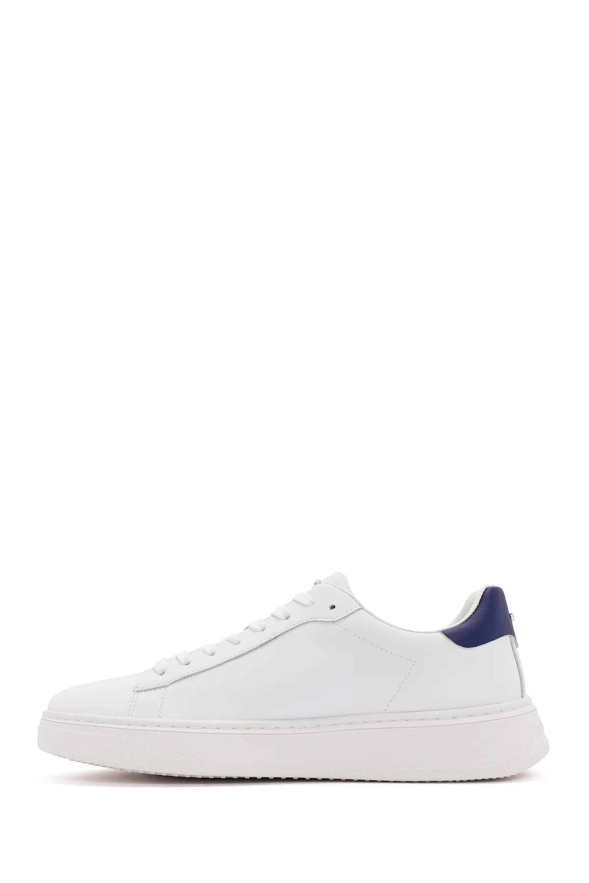 Alberto Guardiani Erkek Beyaz New Era Bağcıklı Deri Sneaker - Image 2