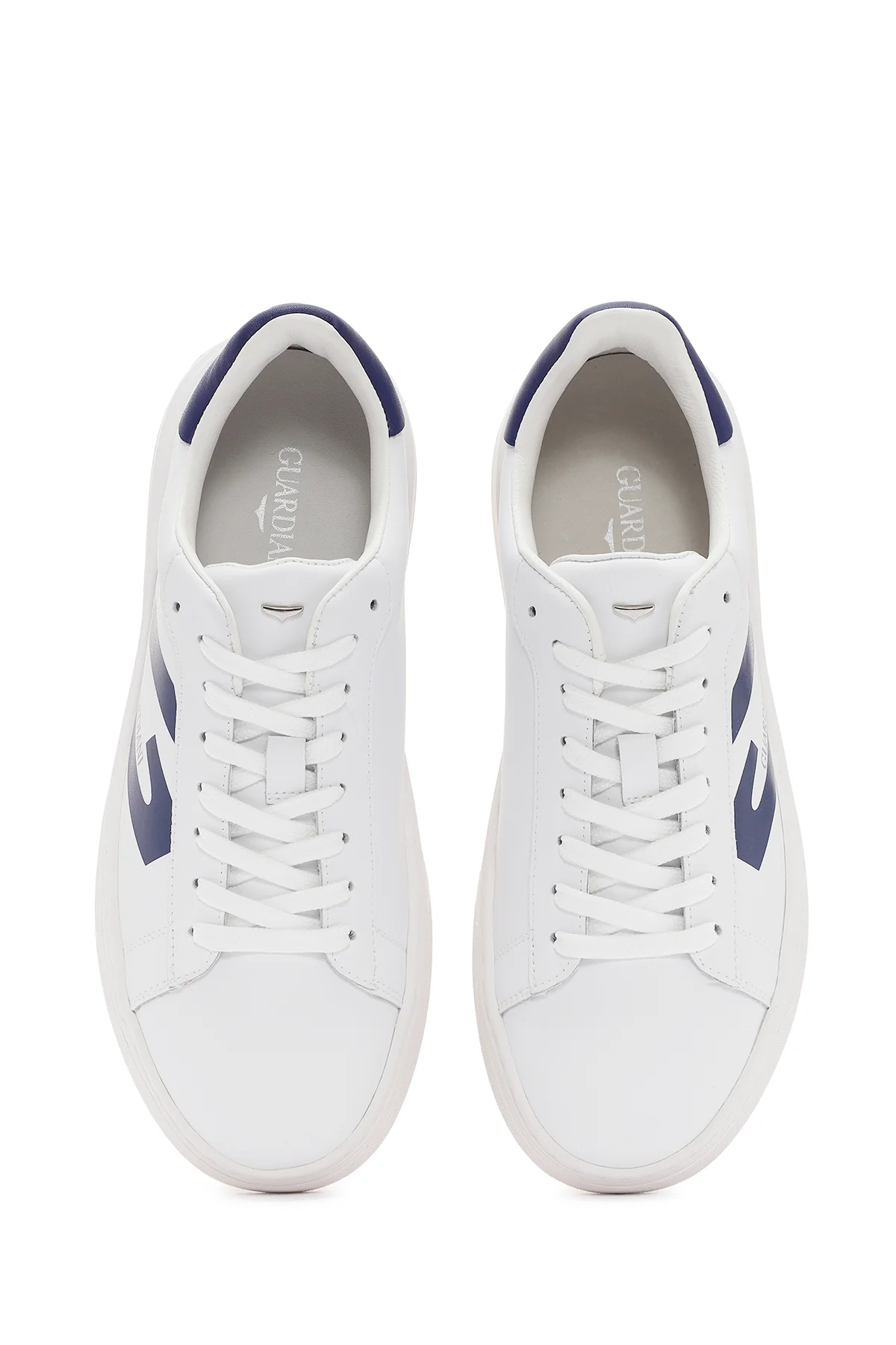 Alberto Guardiani Erkek Beyaz New Era Bağcıklı Deri Sneaker - Image 8