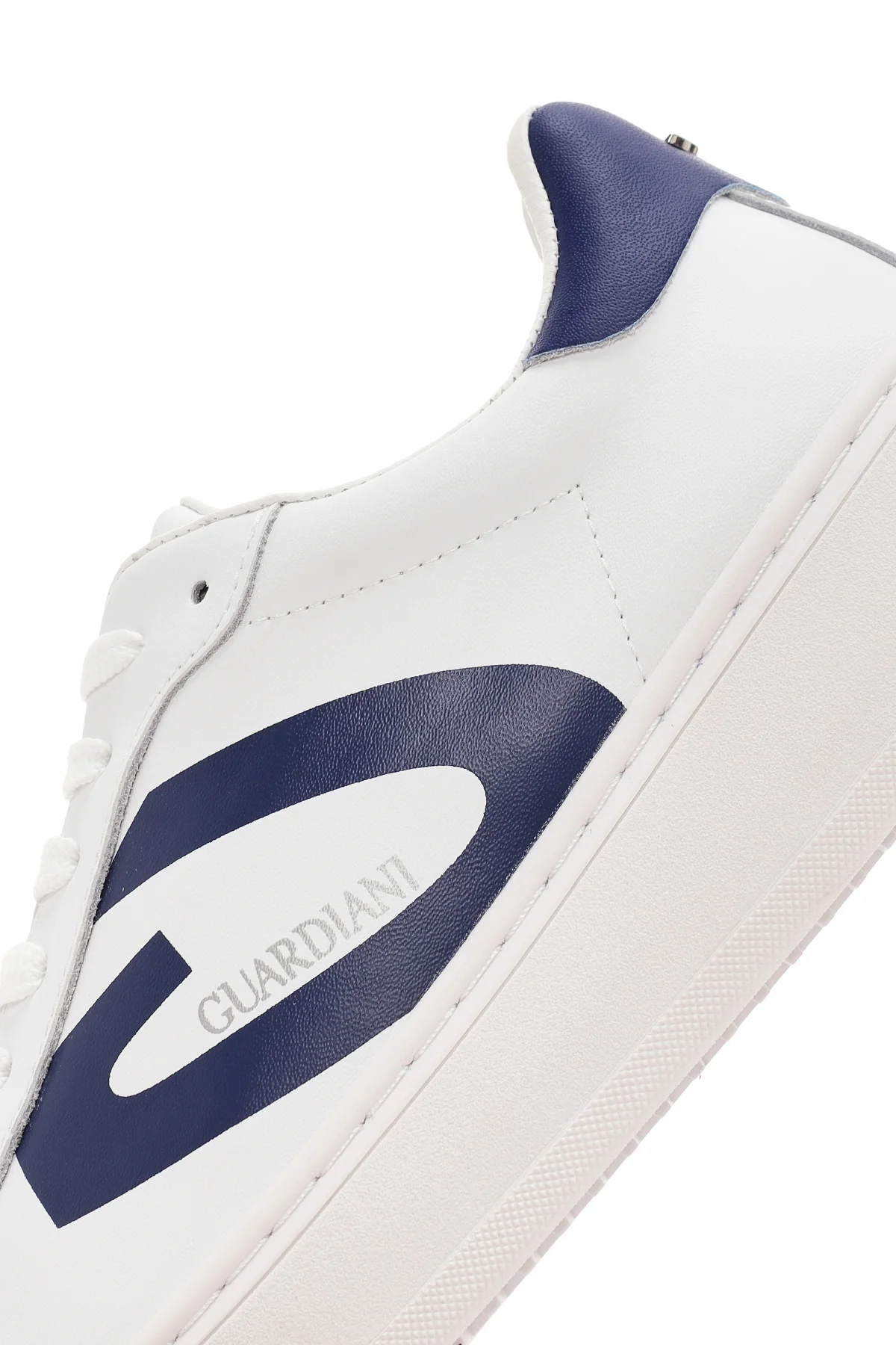 Alberto Guardiani Erkek Beyaz New Era Bağcıklı Deri Sneaker - Image 9