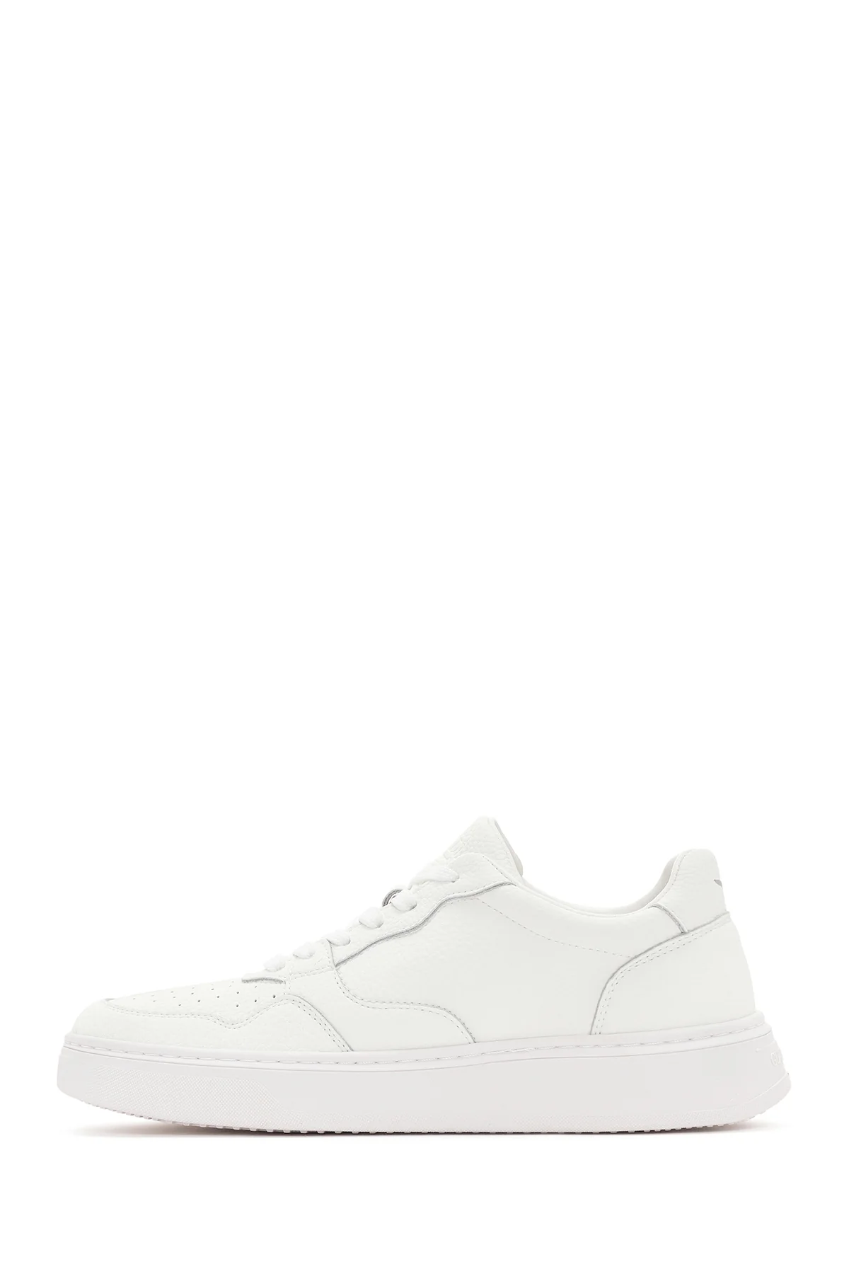 Alberto Guardiani Erkek Beyaz New Era Bağcıklı Deri Sneaker - Image 2