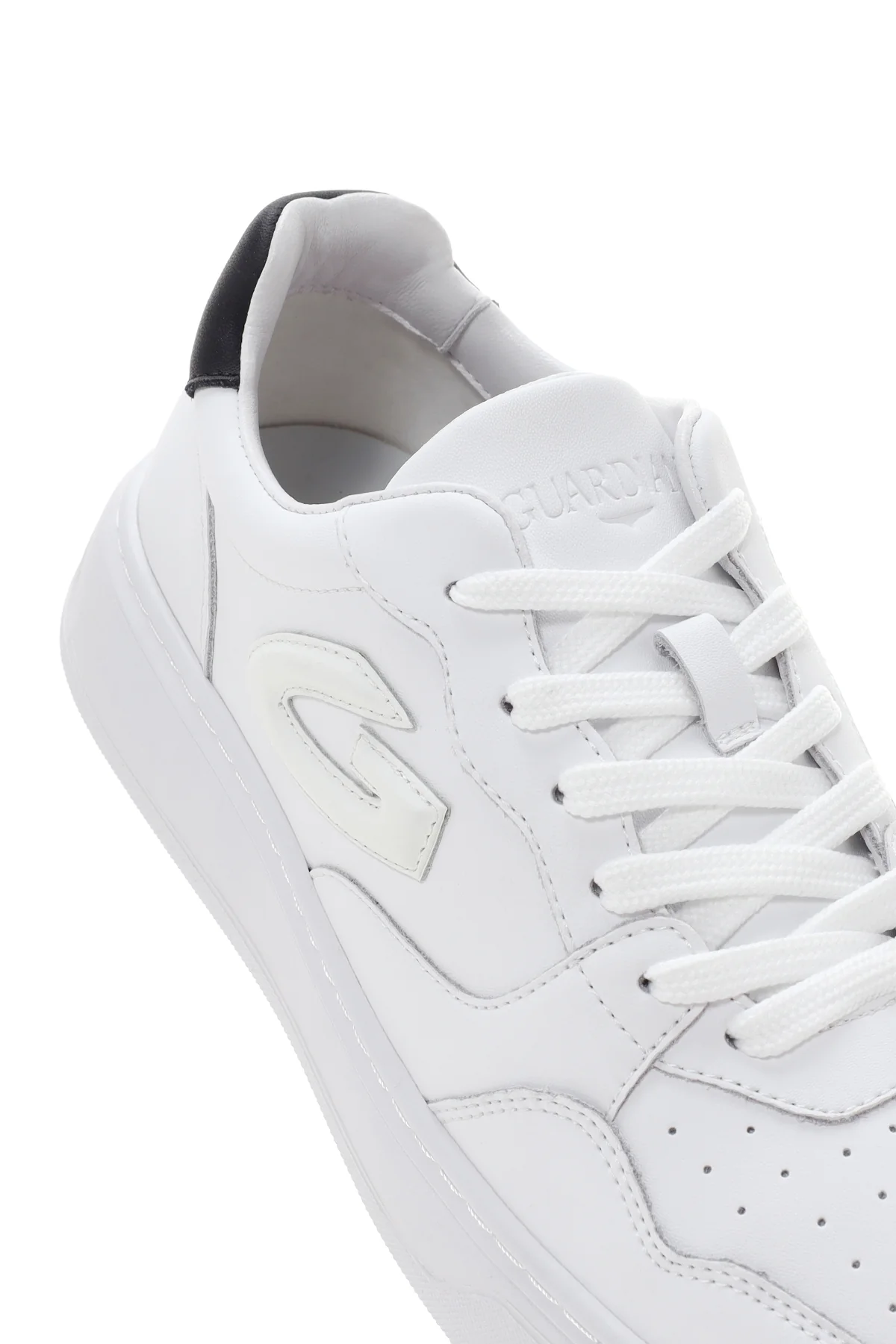 Alberto Guardiani Erkek Beyaz New Era Kalın Tabanlı Deri Sneaker - Image 11