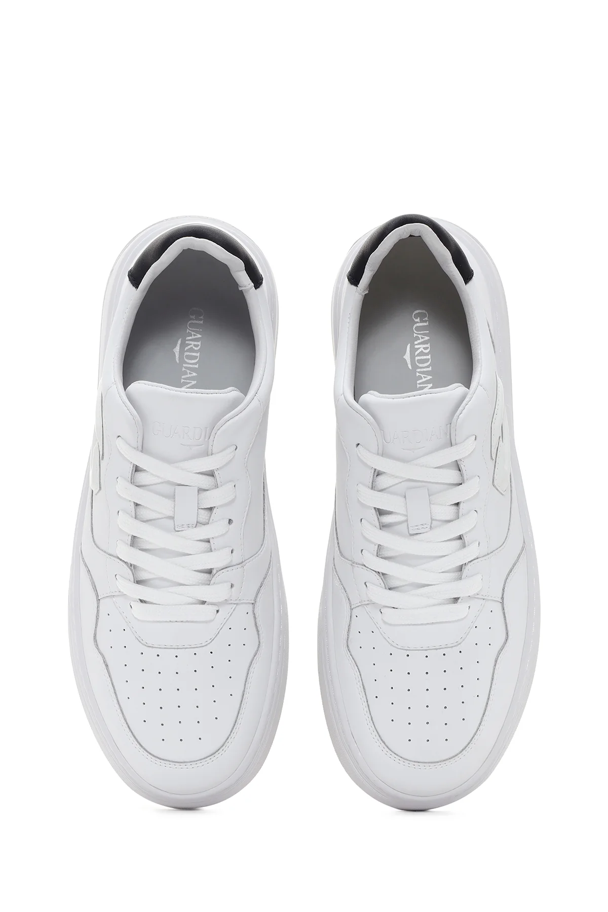 Alberto Guardiani Erkek Beyaz New Era Kalın Tabanlı Deri Sneaker - Image 6
