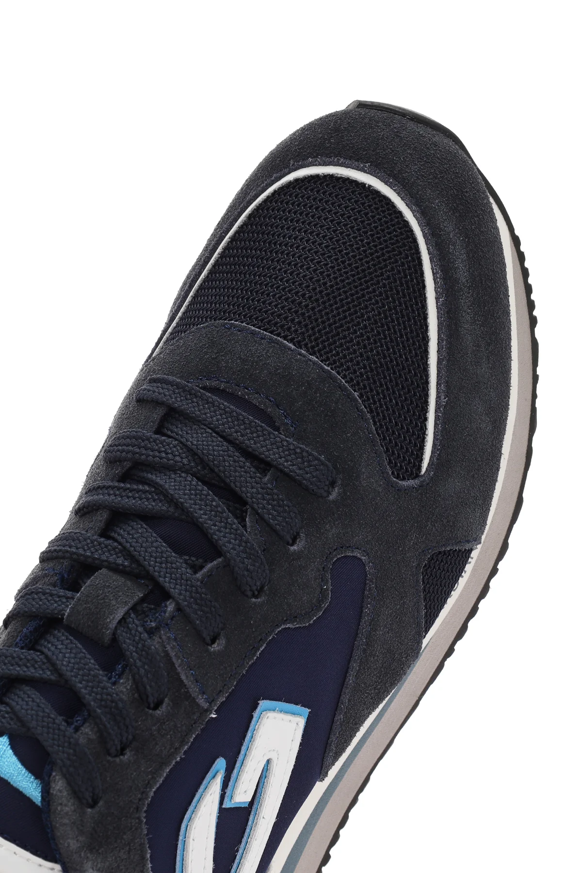 Alberto Guardiani Erkek Lacivert Wen Kalın Tabanlı Bağcıklı Süet Deri Sneaker - Image 12