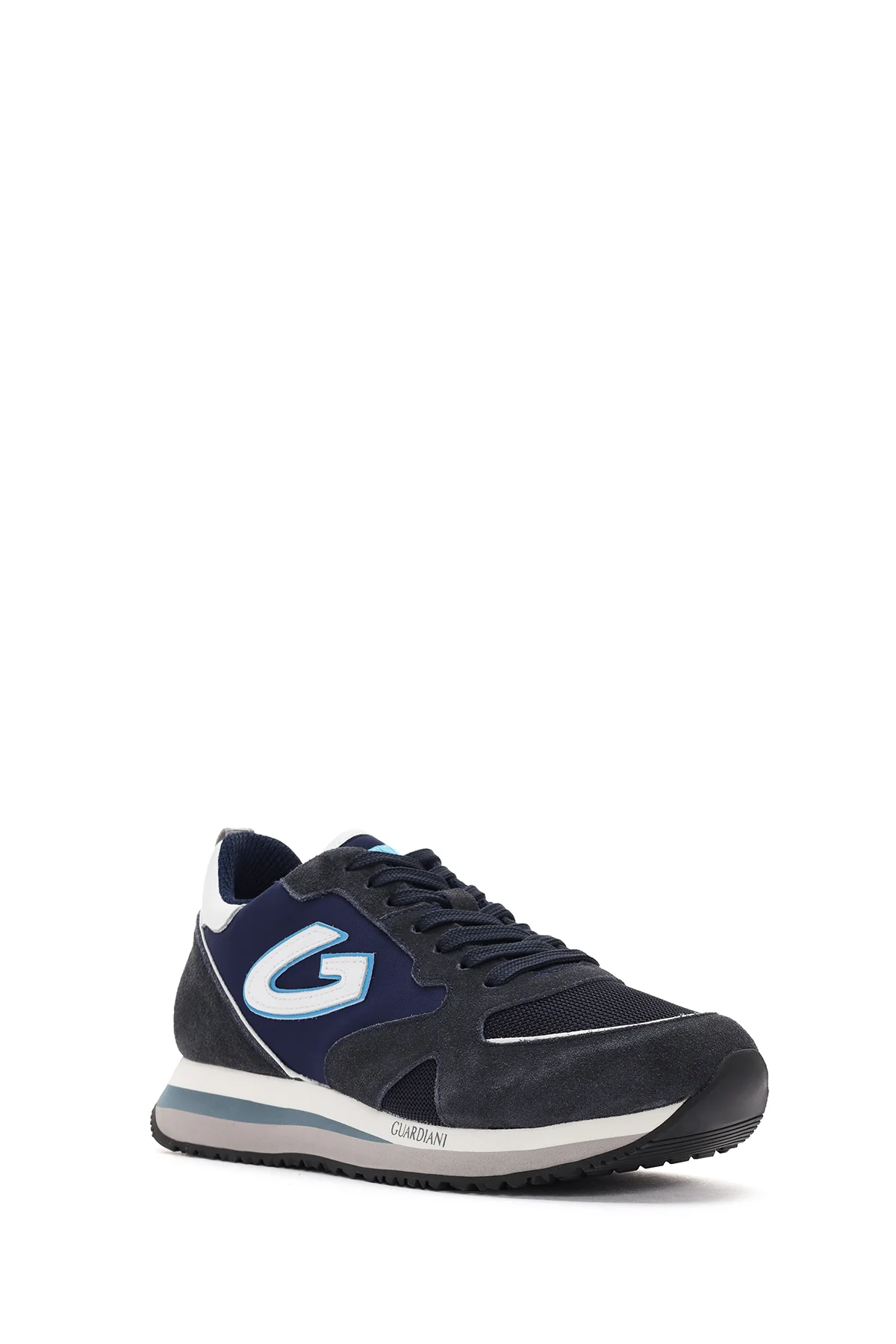 Alberto Guardiani Erkek Lacivert Wen Kalın Tabanlı Bağcıklı Süet Deri Sneaker - Image 6