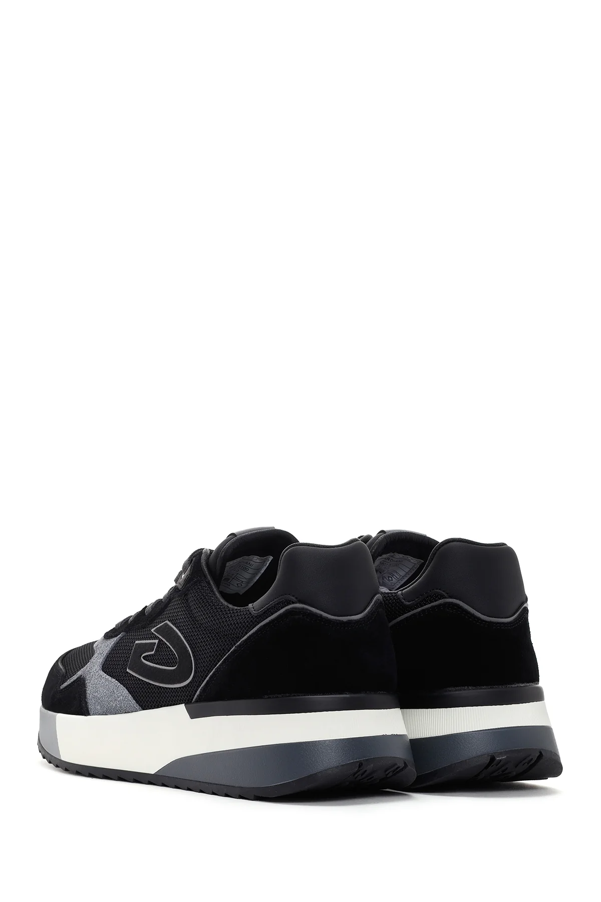 Alberto Guardiani Erkek Siyah Gri Winner Kalın Tabanlı Deri Sneaker - Image 5