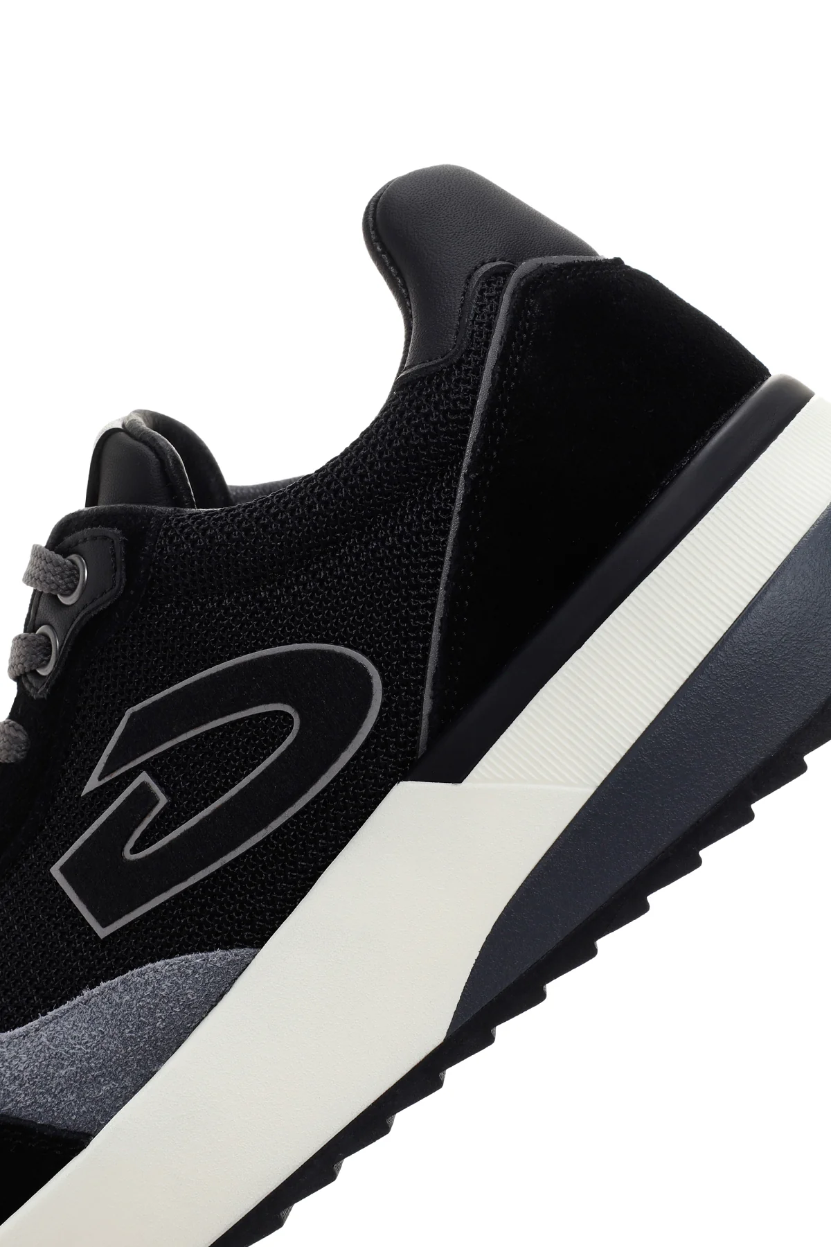 Alberto Guardiani Erkek Siyah Gri Winner Kalın Tabanlı Deri Sneaker - Image 7