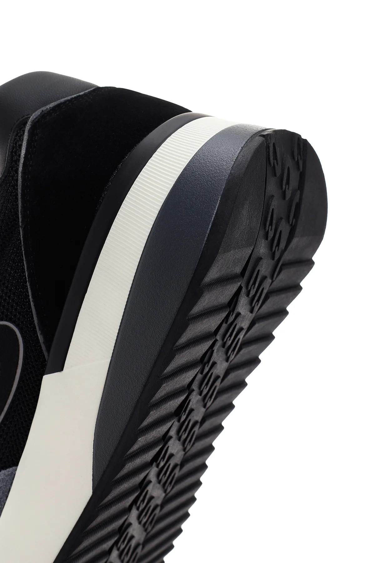 Alberto Guardiani Erkek Siyah Gri Winner Kalın Tabanlı Deri Sneaker - Image 8