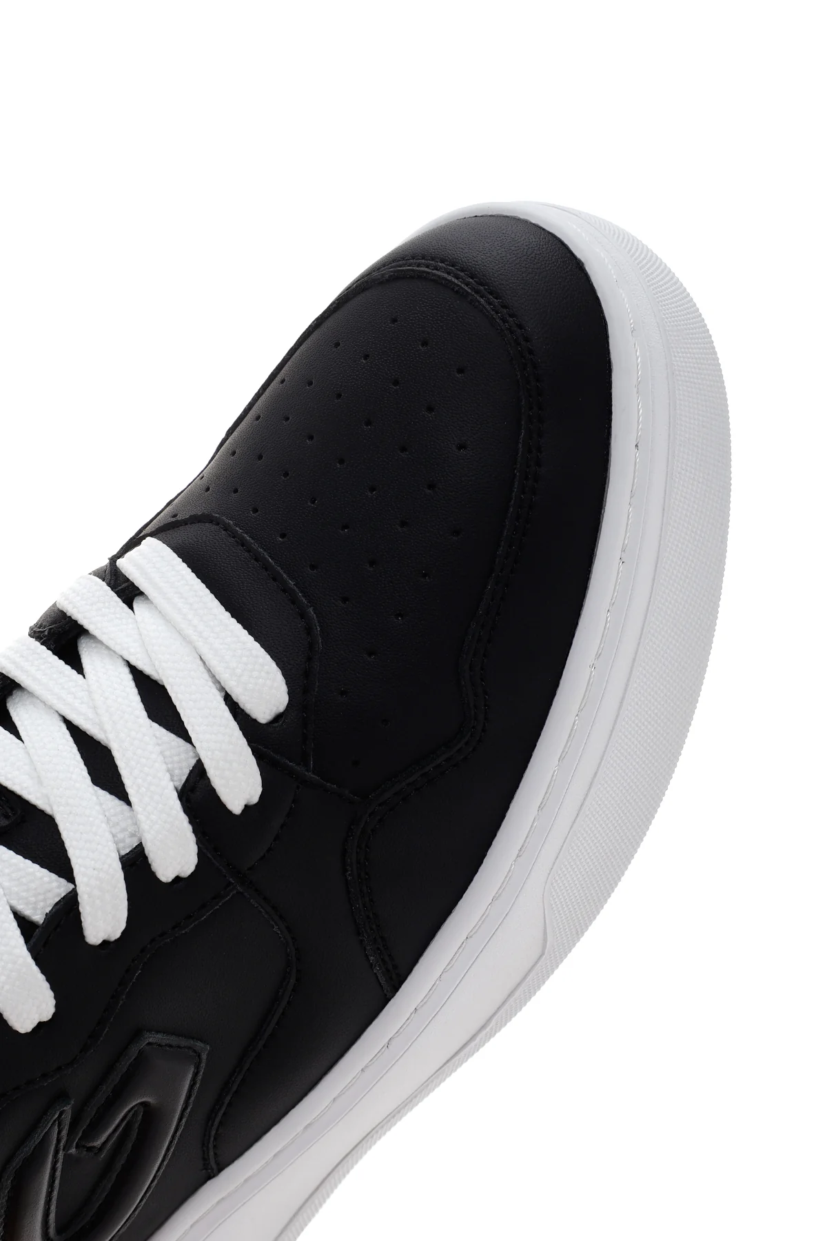 Alberto Guardiani Erkek Siyah New Era Kalın Tabanlı Deri Sneaker - Image 10