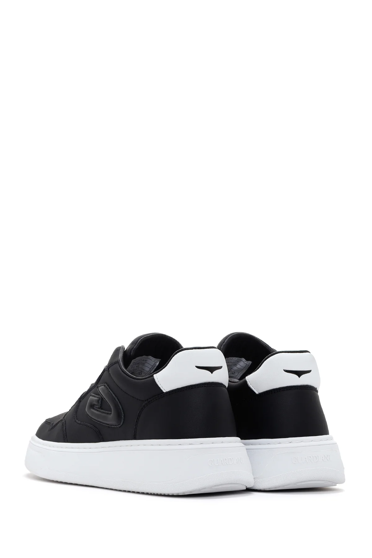 Alberto Guardiani Erkek Siyah New Era Kalın Tabanlı Deri Sneaker - Image 5
