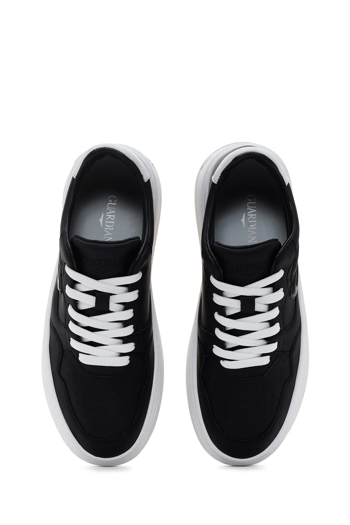 Alberto Guardiani Erkek Siyah New Era Kalın Tabanlı Deri Sneaker - Image 6