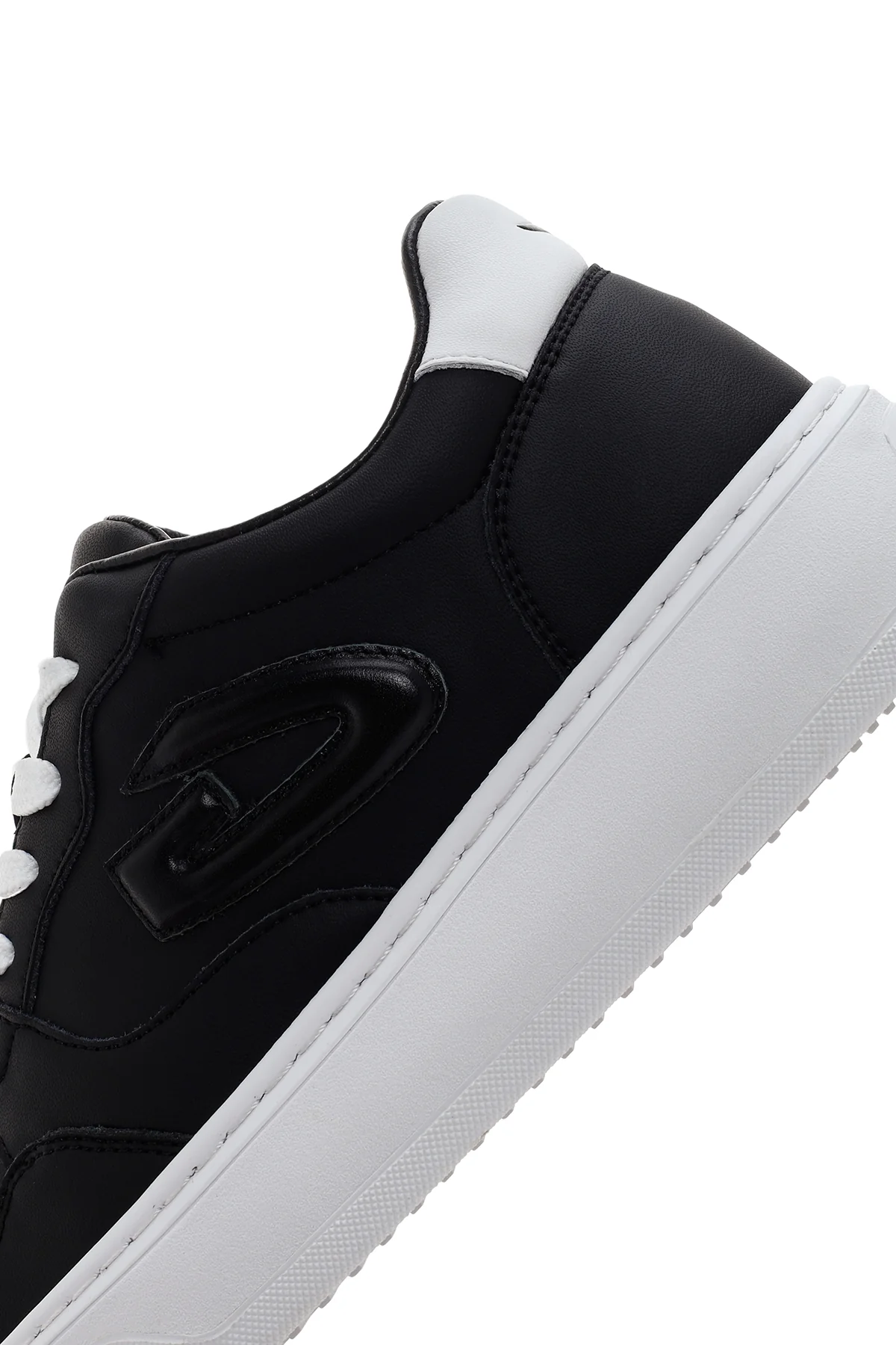 Alberto Guardiani Erkek Siyah New Era Kalın Tabanlı Deri Sneaker - Image 7