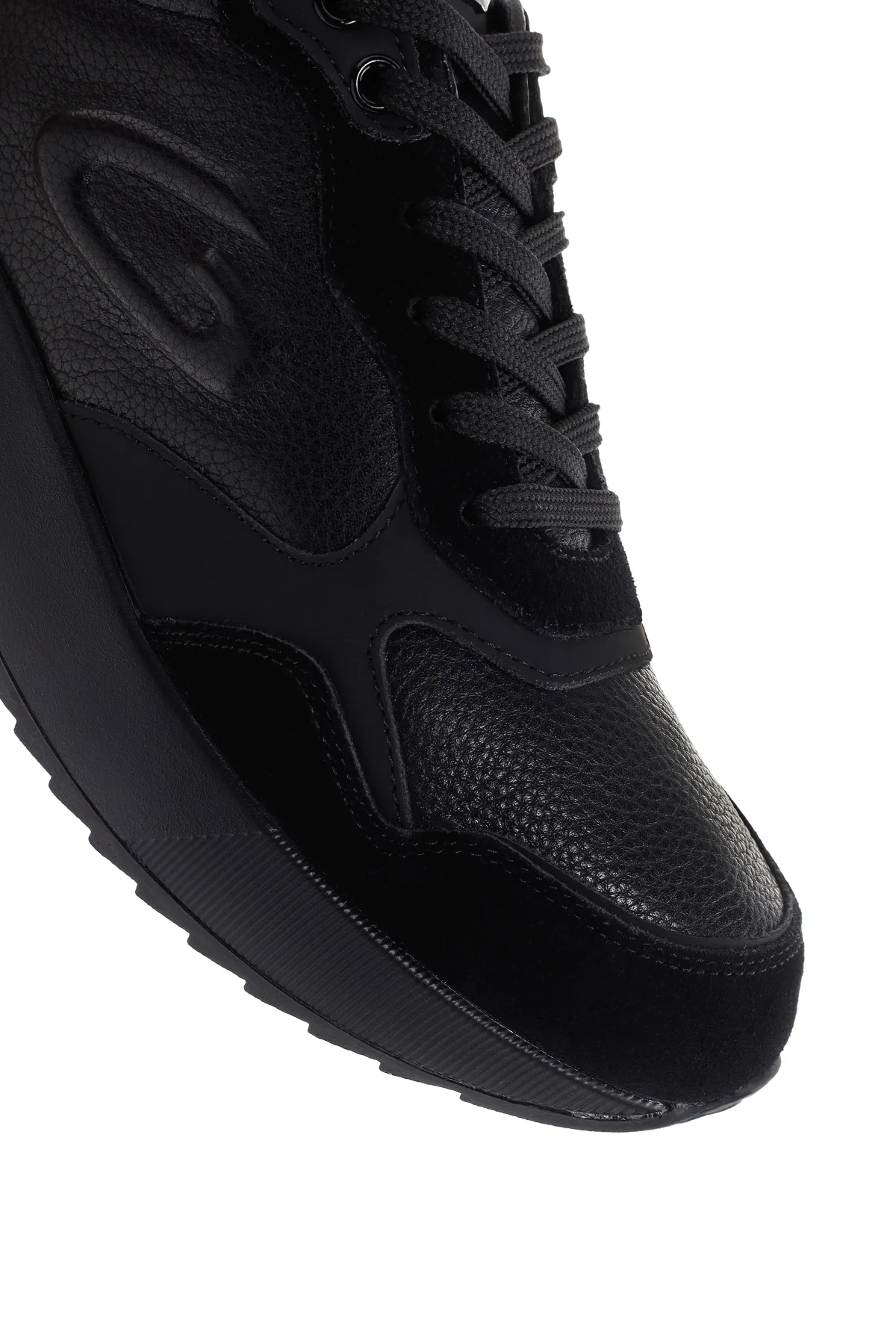 Alberto Guardiani Erkek Siyah Winner Kalın Tabanlı Deri Sneaker - Image 9