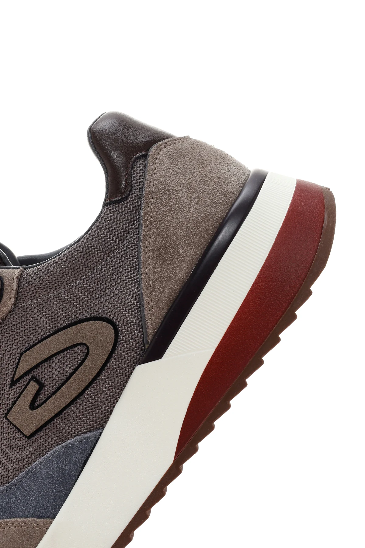 Alberto Guardiani Erkek Vizon Winner Kalın Tabanlı Deri Sneaker - Image 7