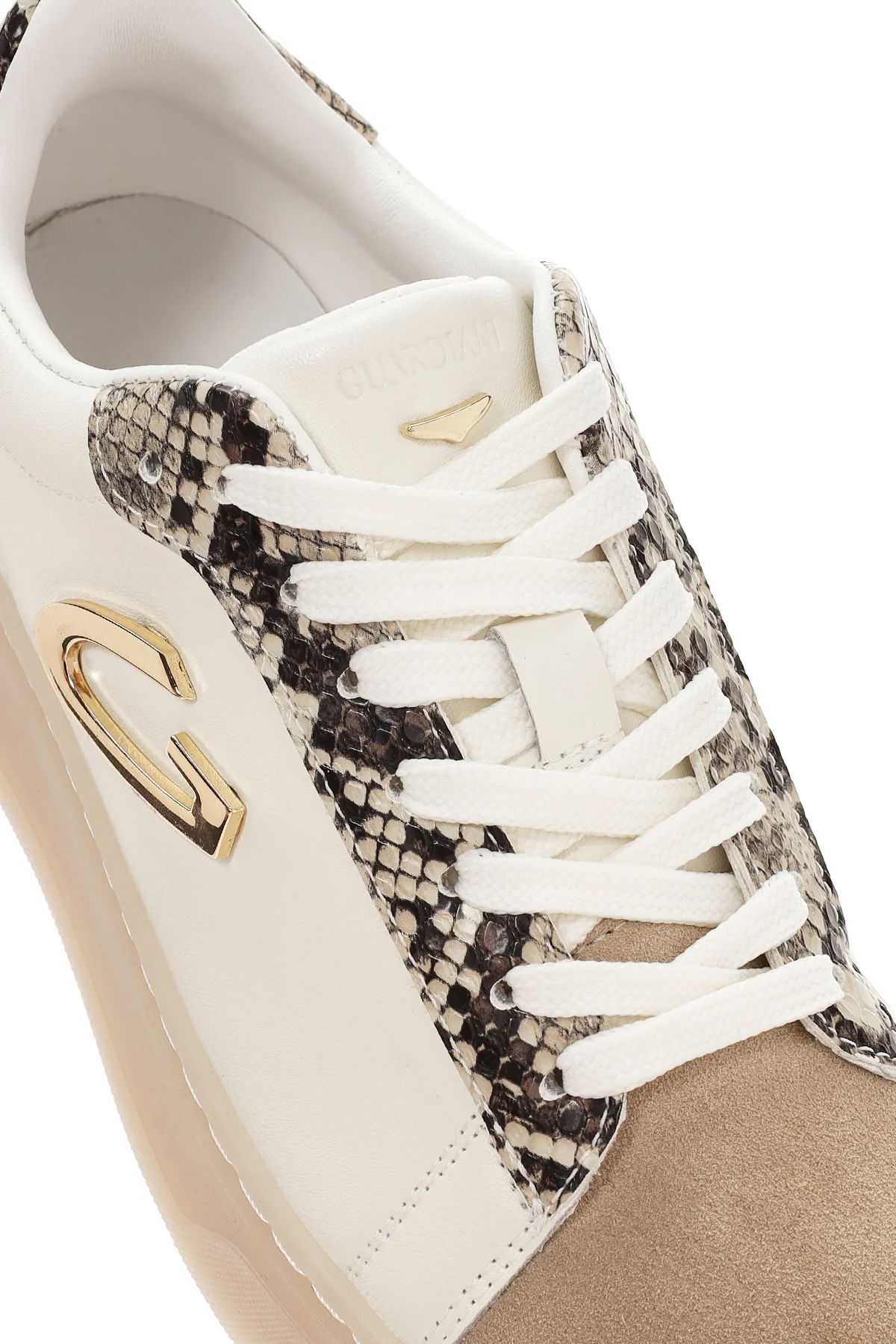 Alberto Guardiani Kadın Bej New Era Bağcıklı Deri Sneaker - Image 11
