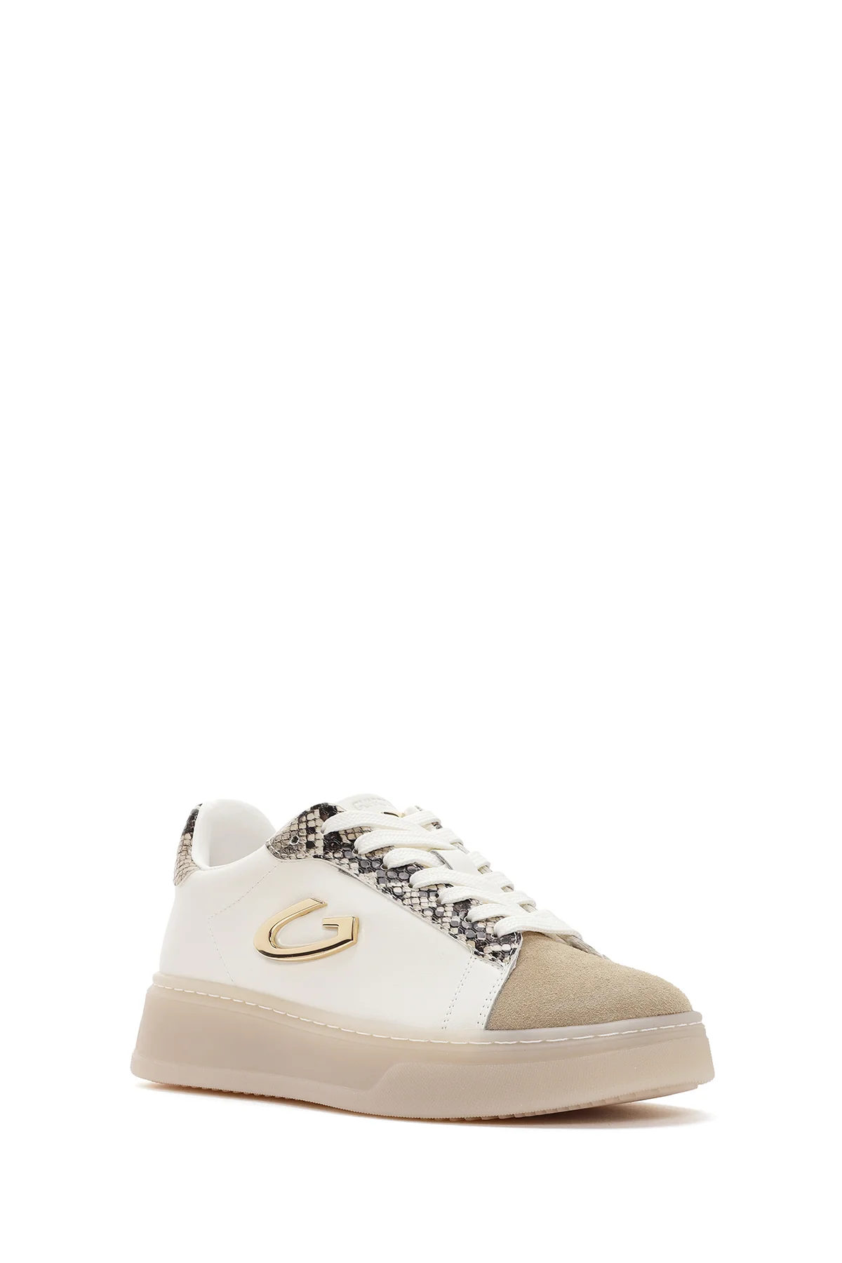 Alberto Guardiani Kadın Bej New Era Bağcıklı Deri Sneaker - Image 6