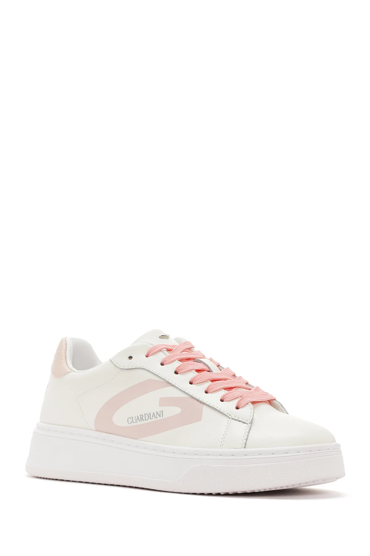 Alberto Guardiani Kadın Bej New Era Bağcıklı Deri Sneaker - Image 6