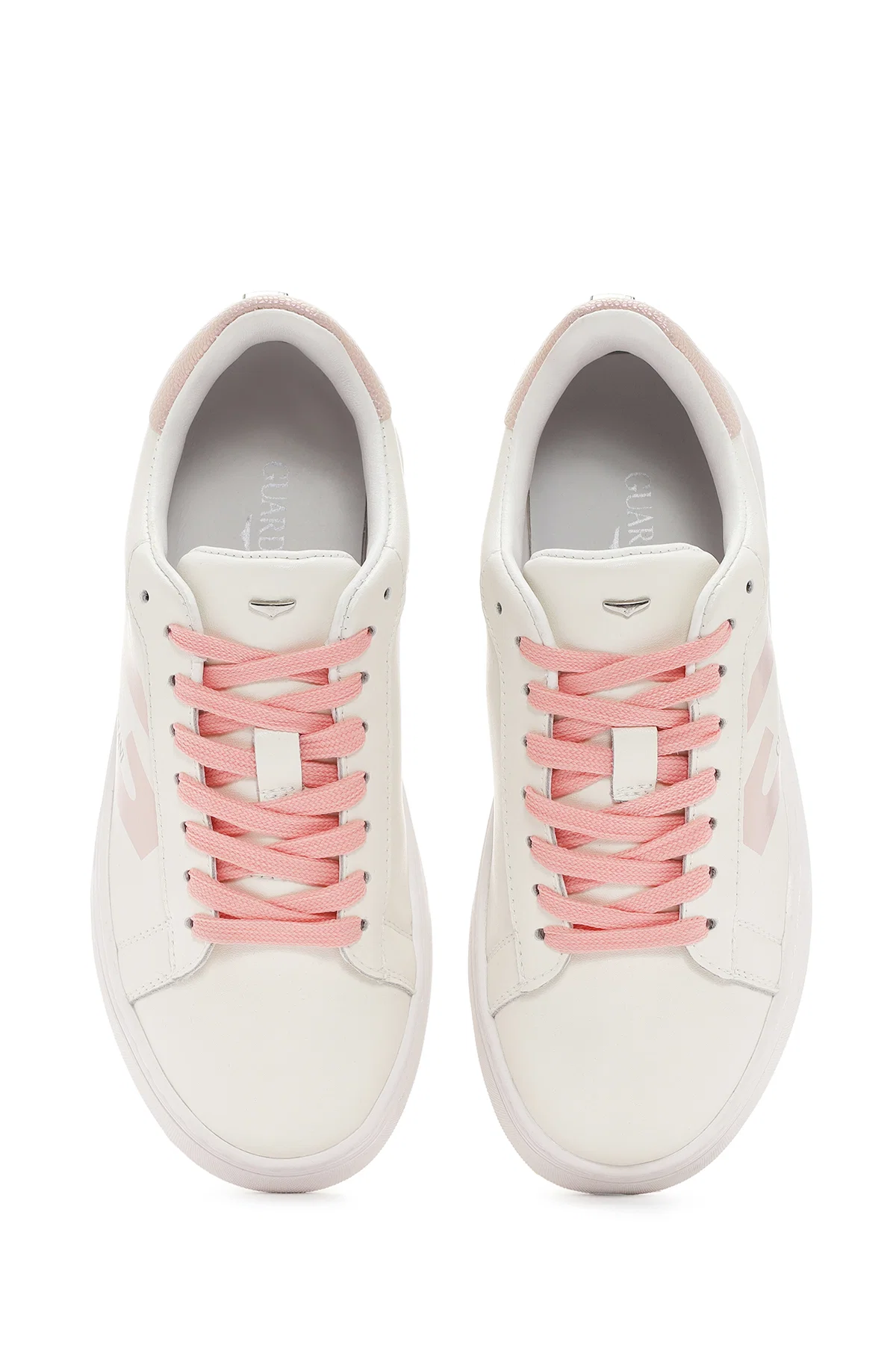 Alberto Guardiani Kadın Bej New Era Bağcıklı Deri Sneaker - Image 7