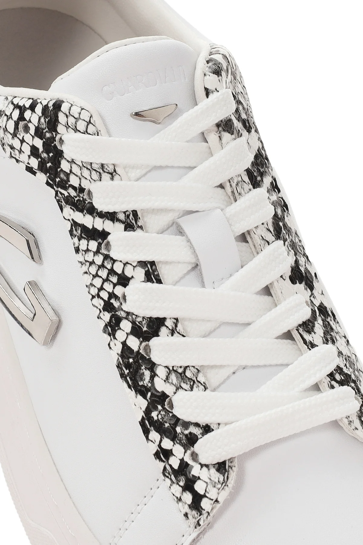 Alberto Guardiani Kadın Beyaz New Era Bağcıklı Deri Sneaker - Image 11