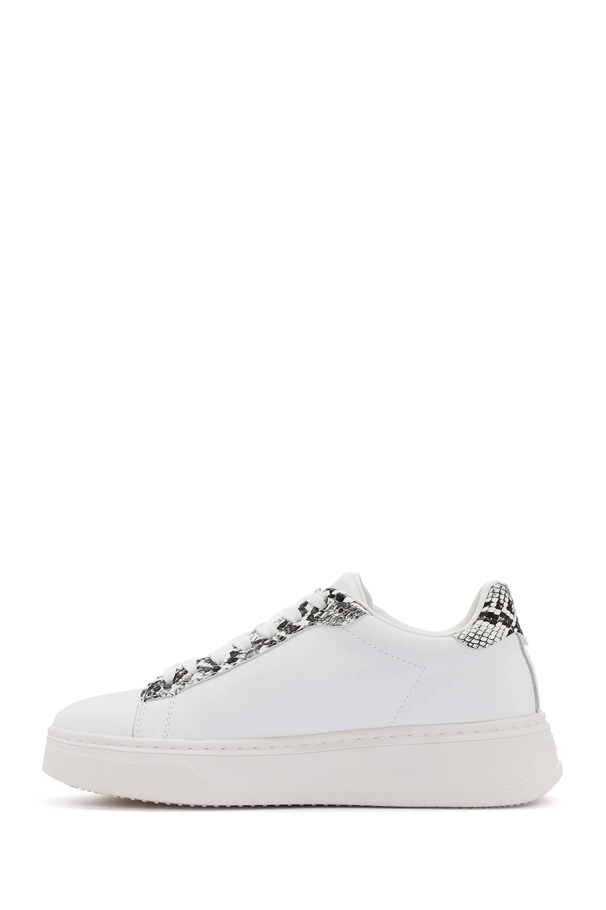 Alberto Guardiani Kadın Beyaz New Era Bağcıklı Deri Sneaker - Image 2