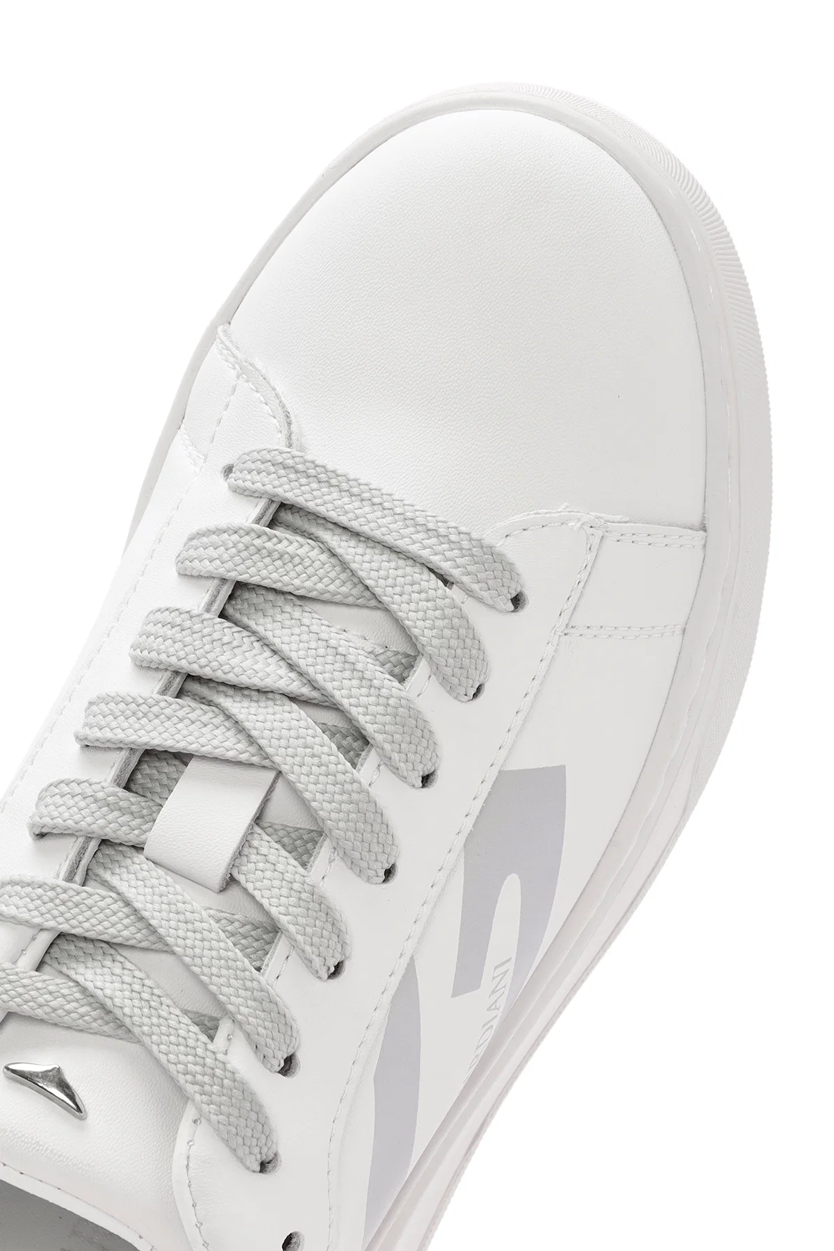 Alberto Guardiani Kadın Beyaz New Era Bağcıklı Deri Sneaker - Image 11