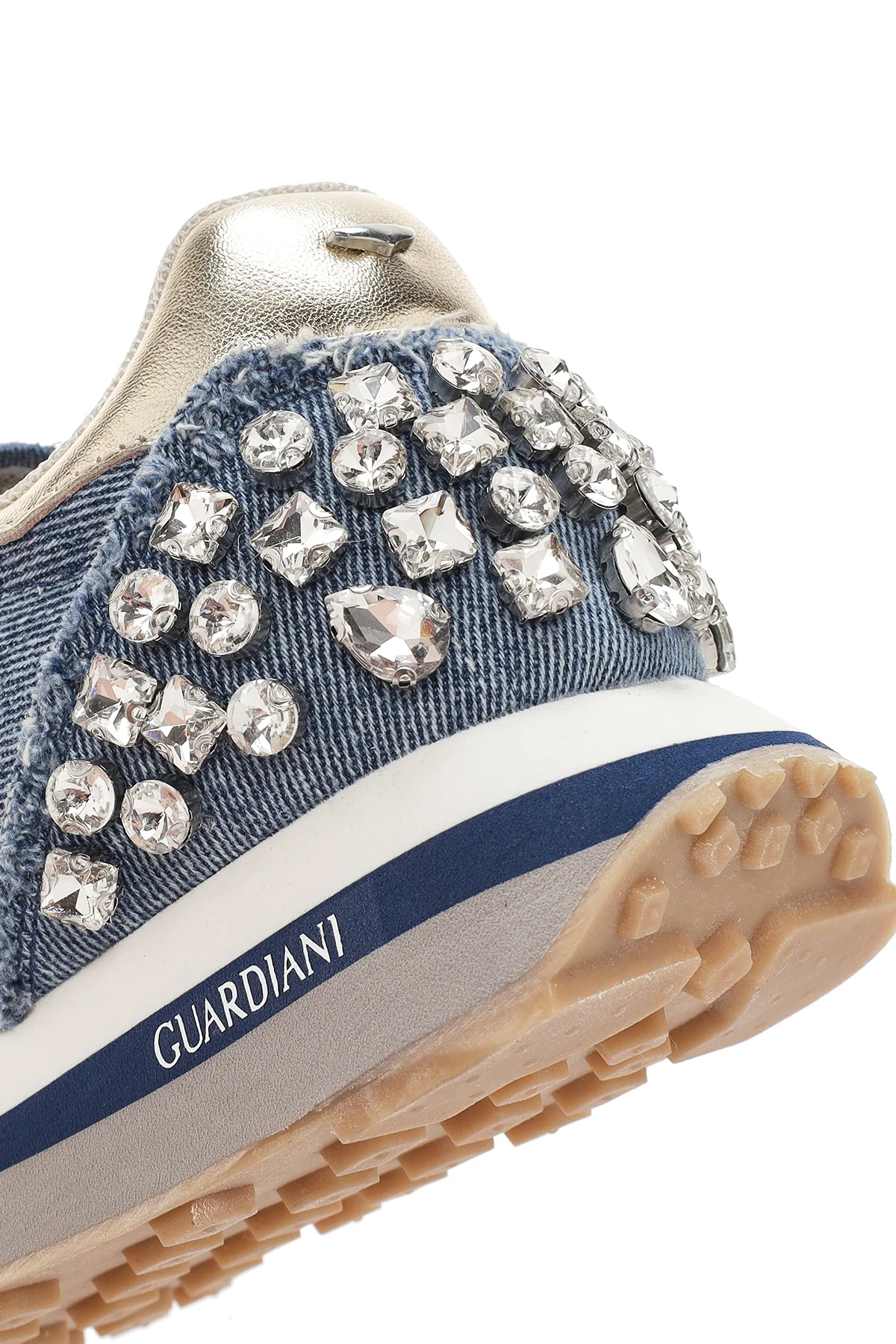 Alberto Guardiani Kadın Mavi Wen Kalın Tabanlı Bağcıklı Taşlı Sneaker - Image 10