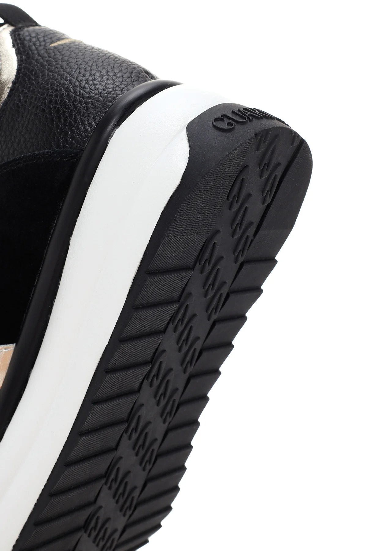 Alberto Guardiani Kadın Siyah Altın Louise Kalın Tabanlı Deri Sneaker - Image 8