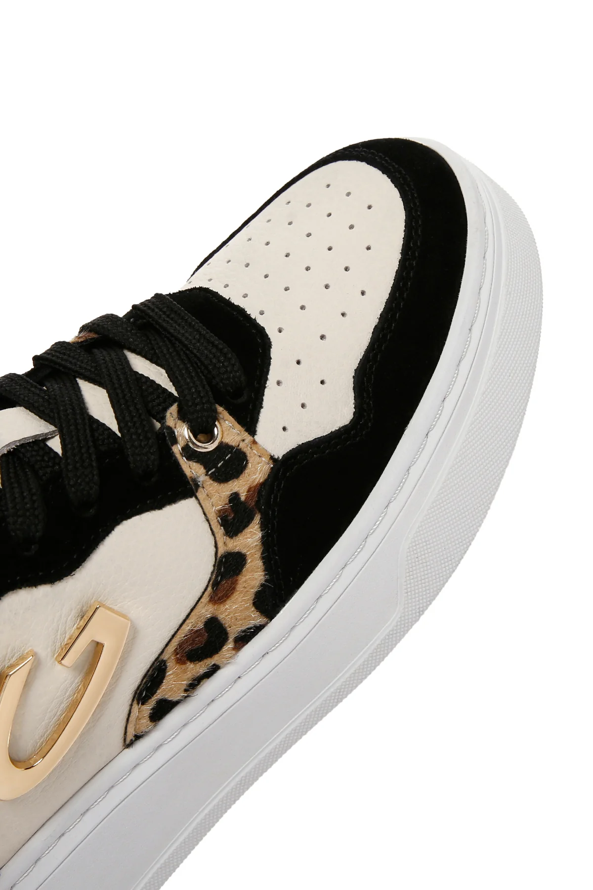 Alberto Guardiani Kadın Siyah Zincirli Deri Sneaker - Image 10